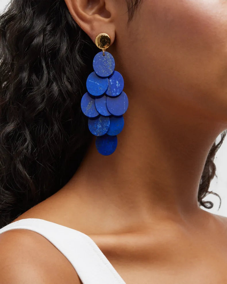 Lapis Chandlier Earrings