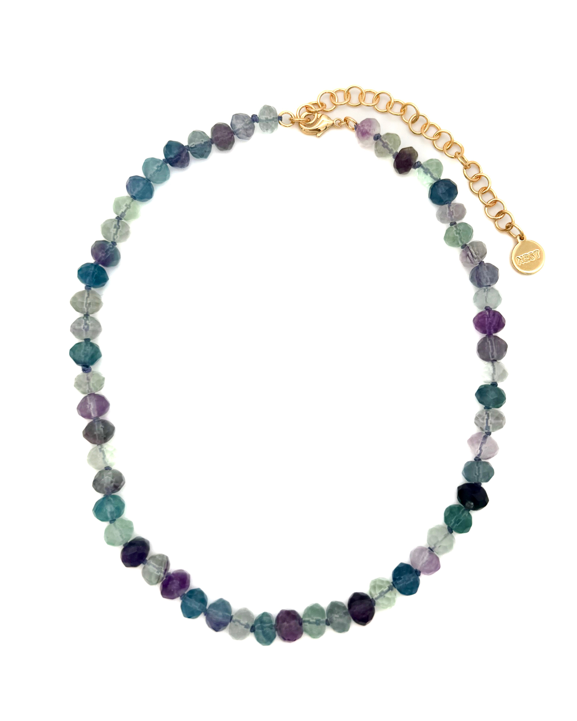 Fluorite Gemstone Strand Necklace