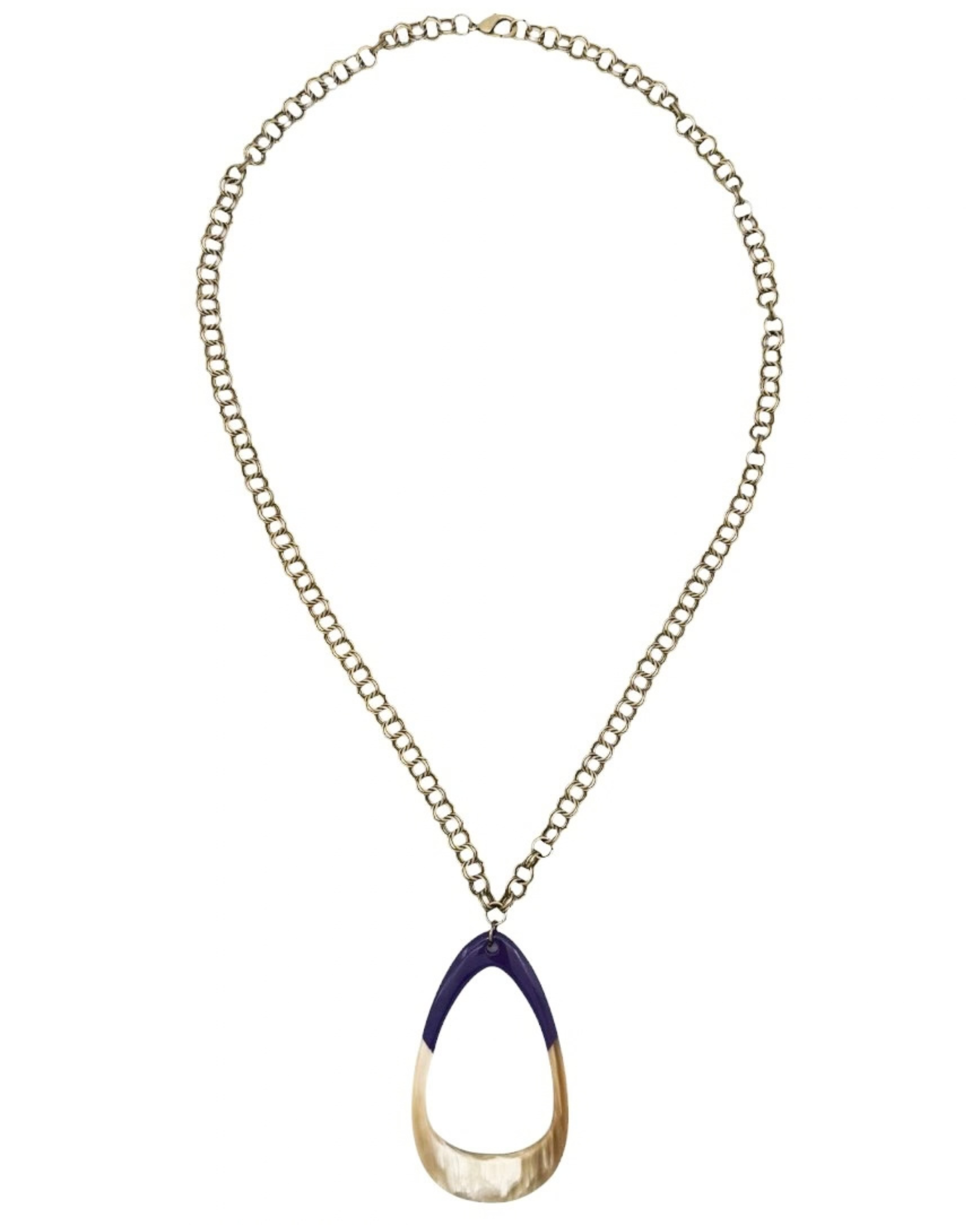 Horn Pendant Chain Necklace