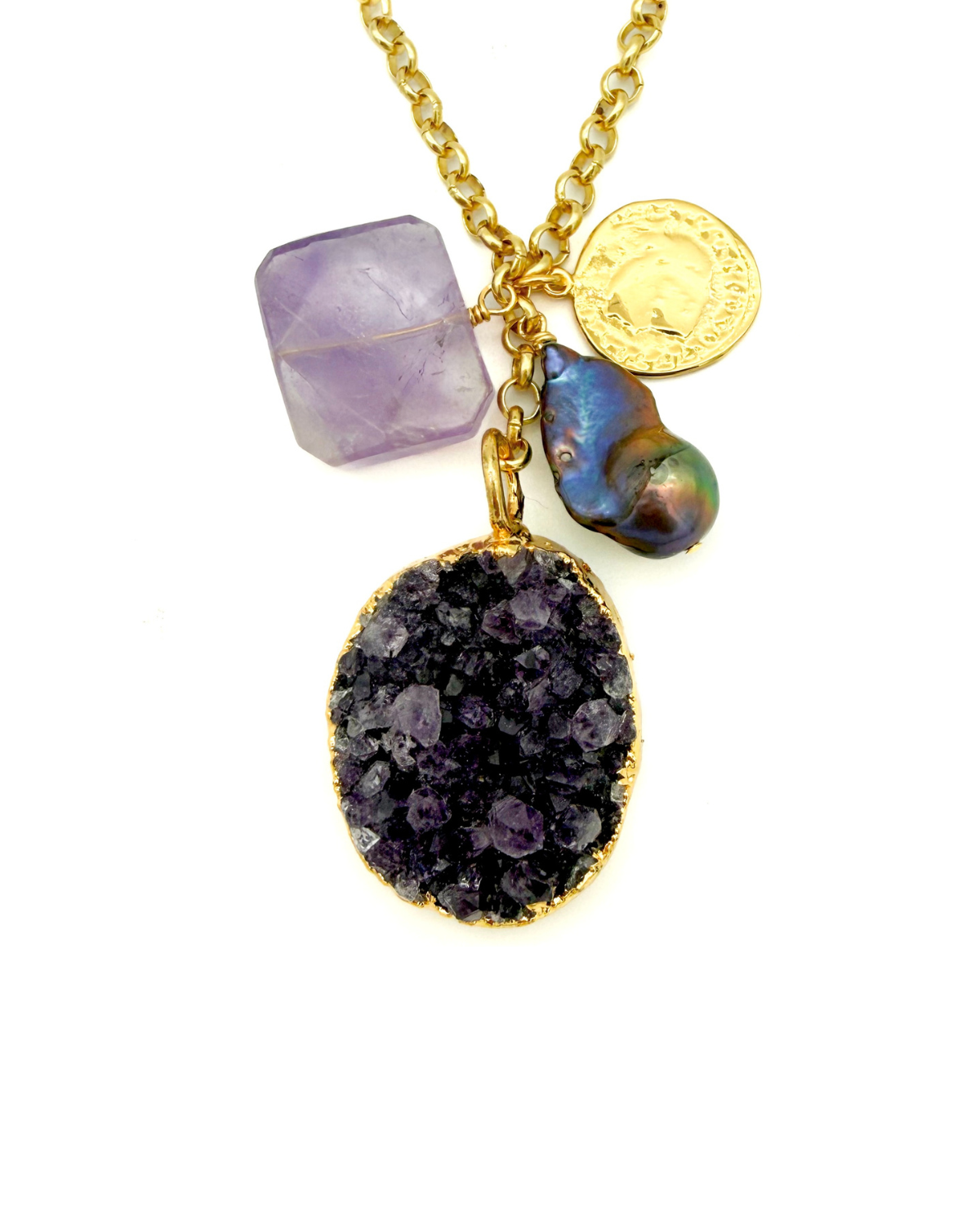 Amethyst Charm Necklace