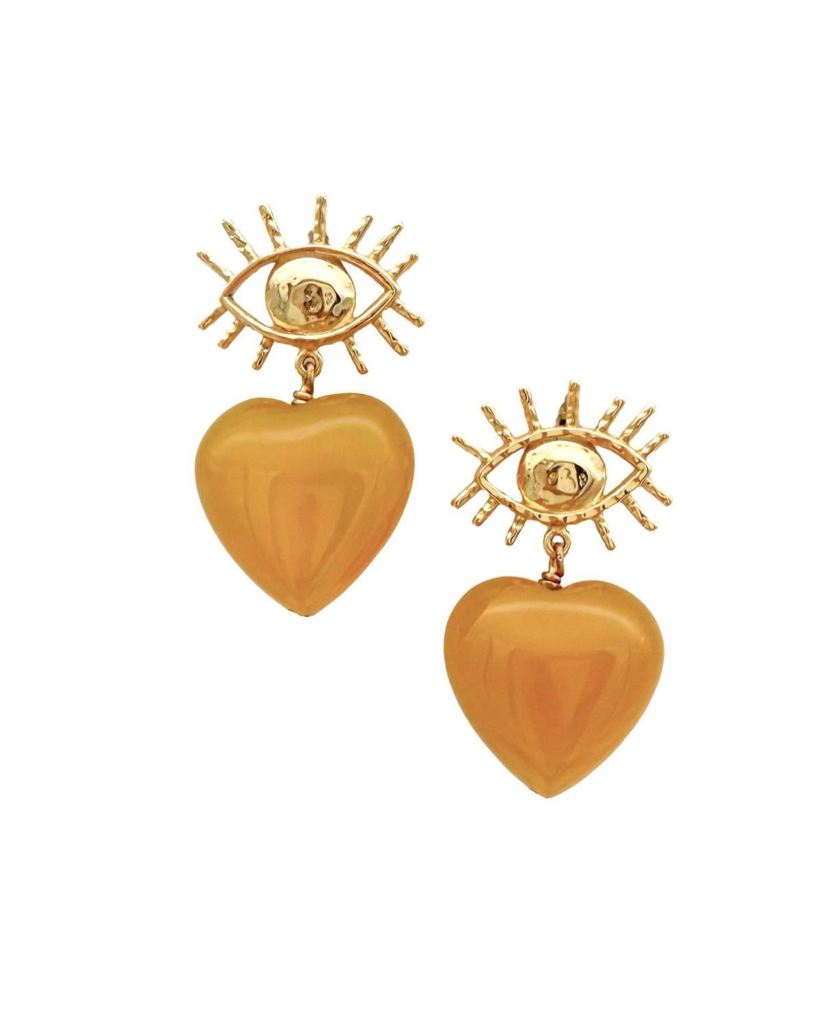 Eye Heart Drop Earrings