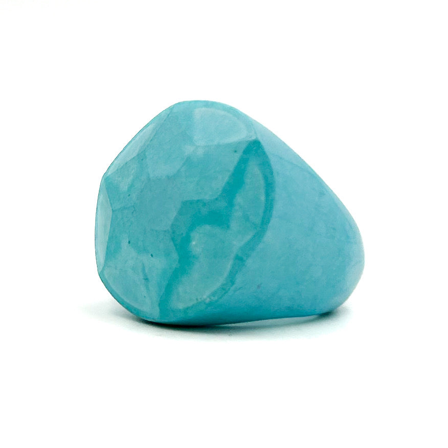 Faceted Turquoise Howlite Statement Ring