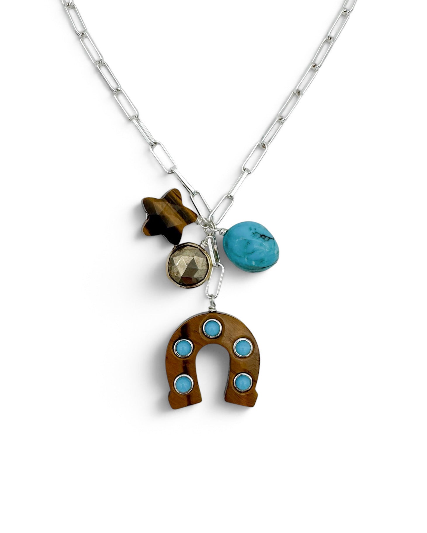 Silver Horseshoe Charm Necklace