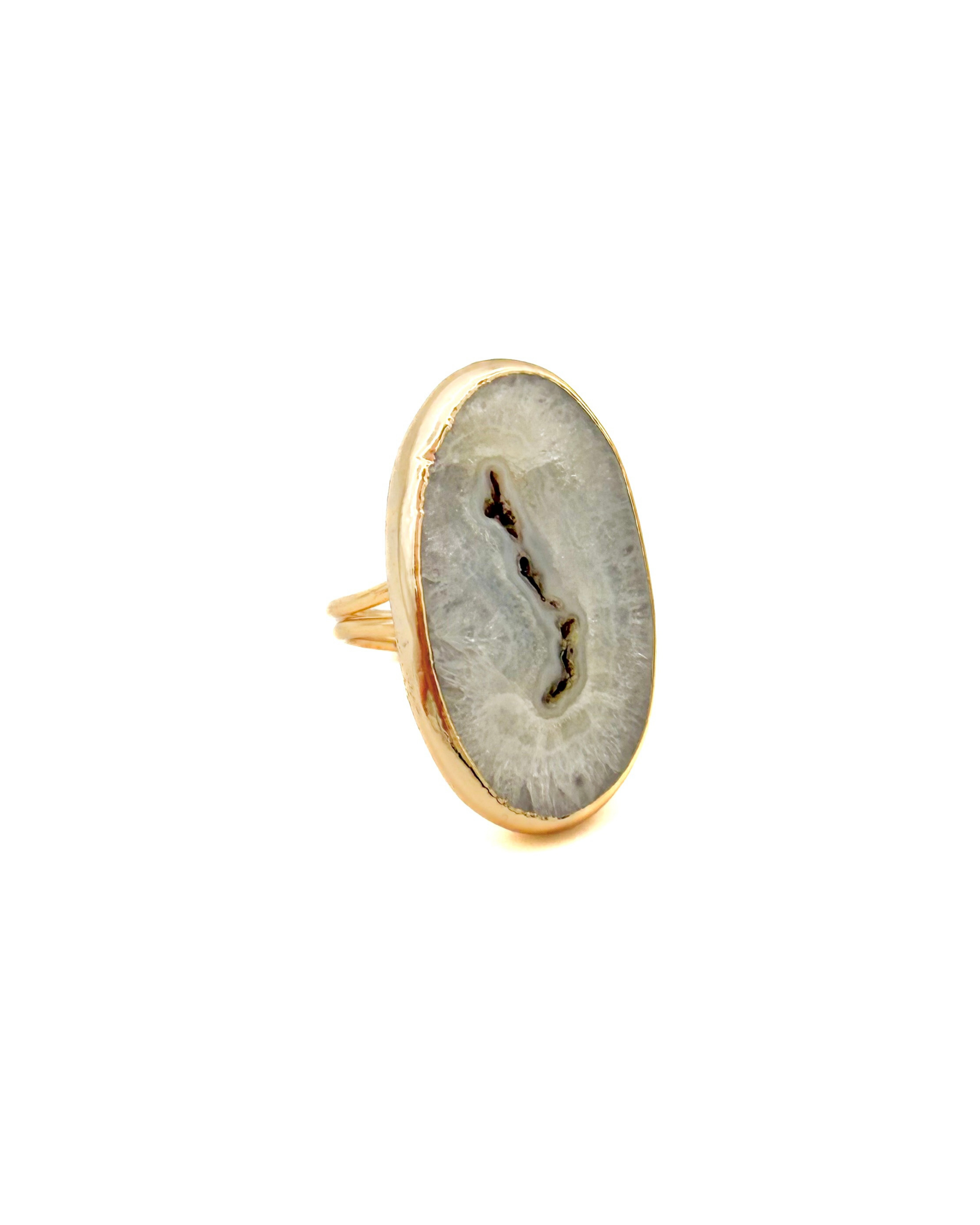 Agate Druzy Ring