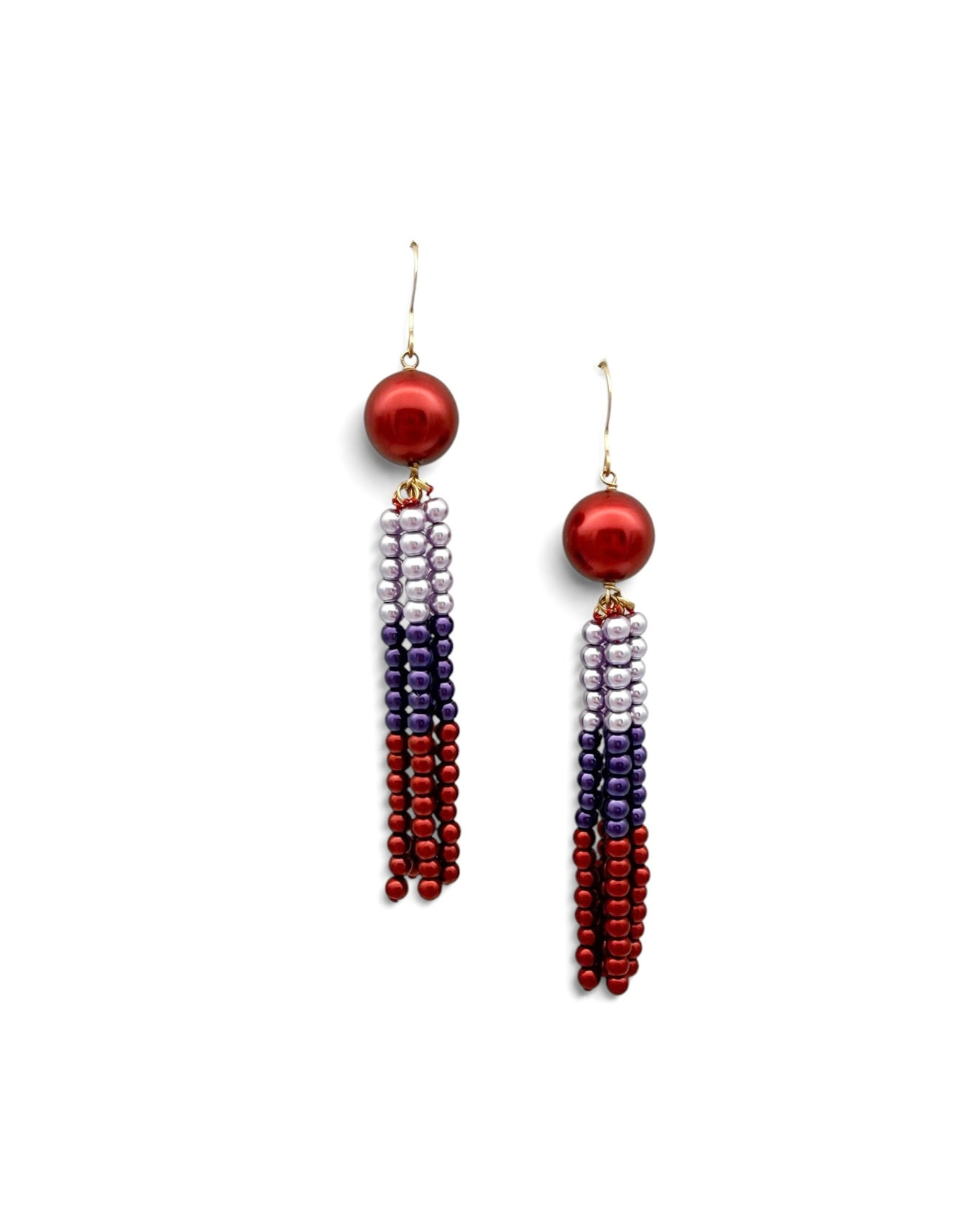 Shell Pearl Tassel Earrings