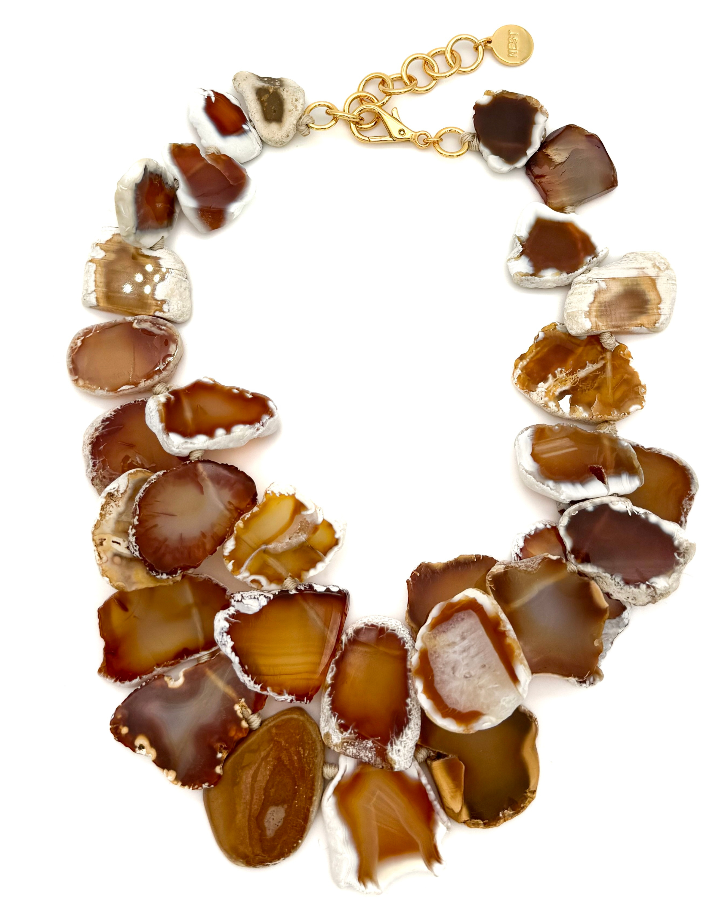 Agate Cluster Statement Necklace