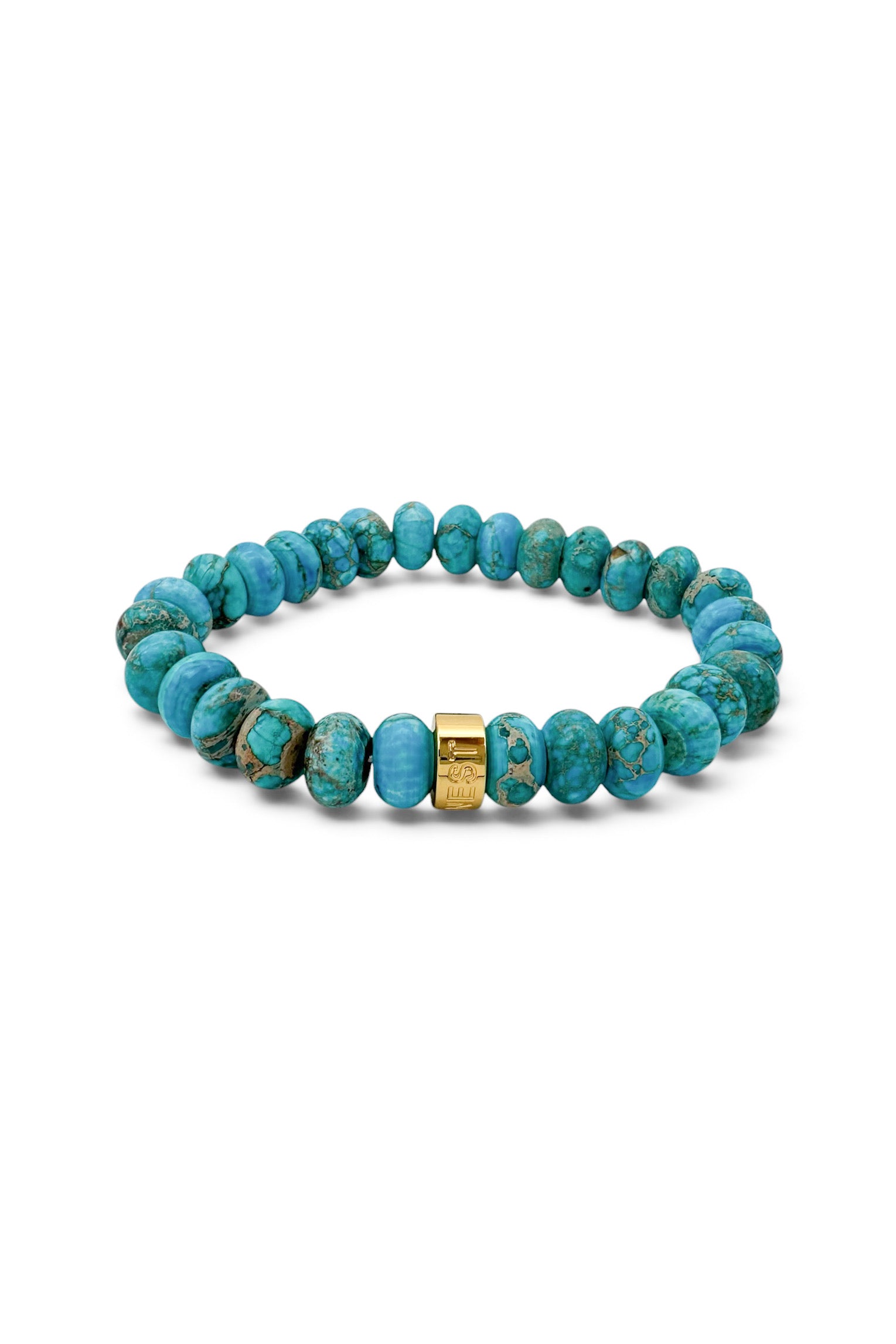 Turquoise Jasper Rondelle Stretch Bracelet