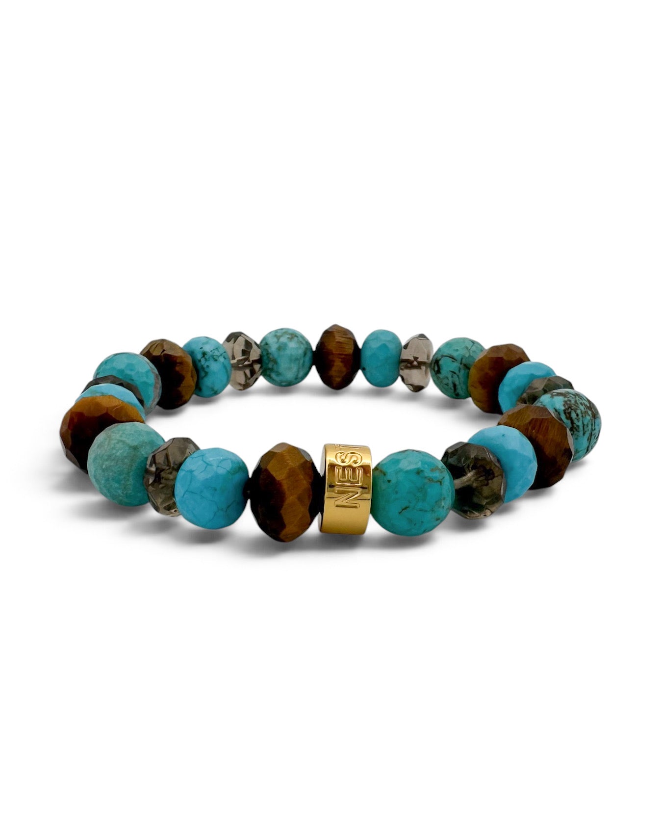 Turquoise & Tigers Eye Stretch Bracelet