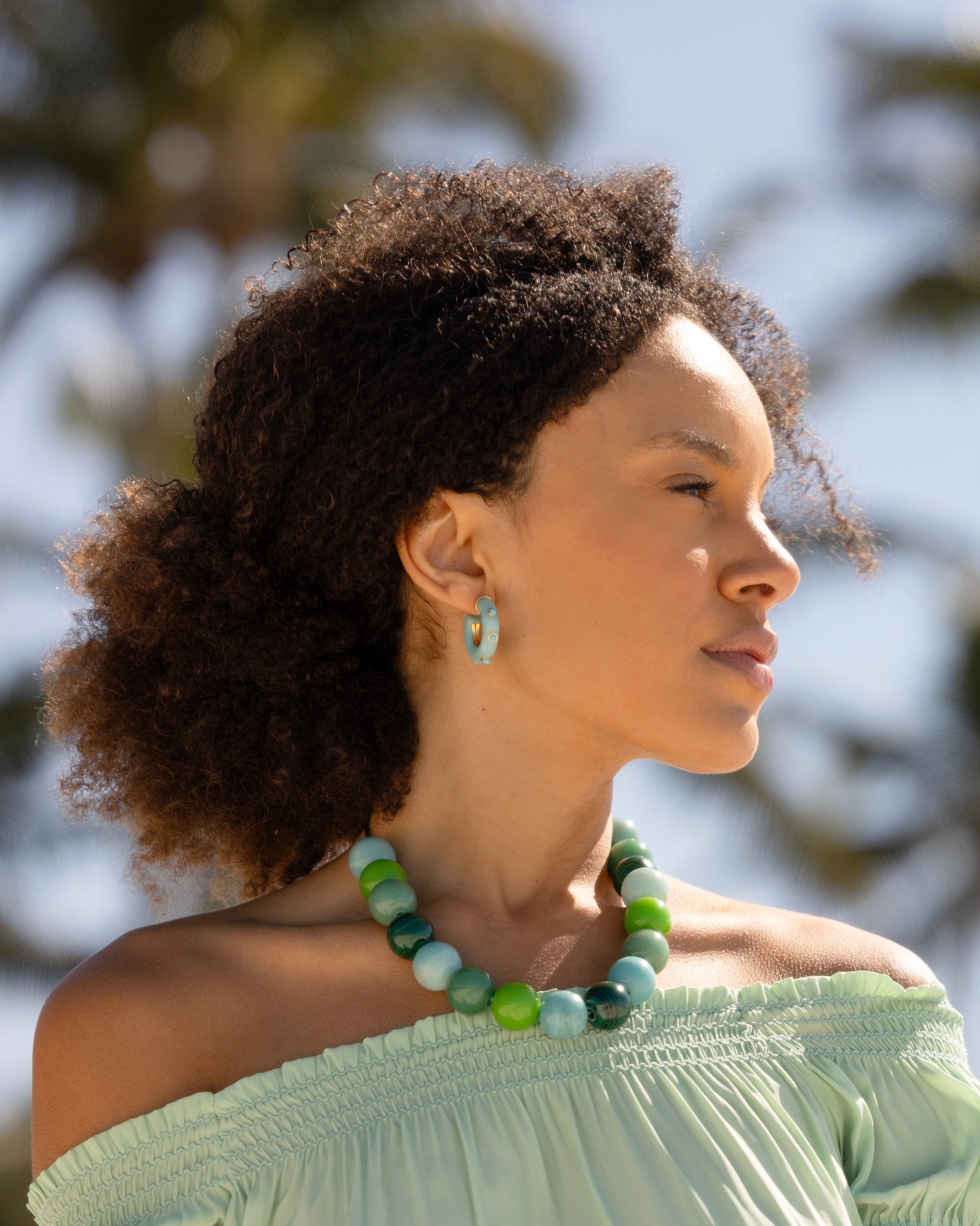 Mixed Gemstone Adjustable Cord Necklace