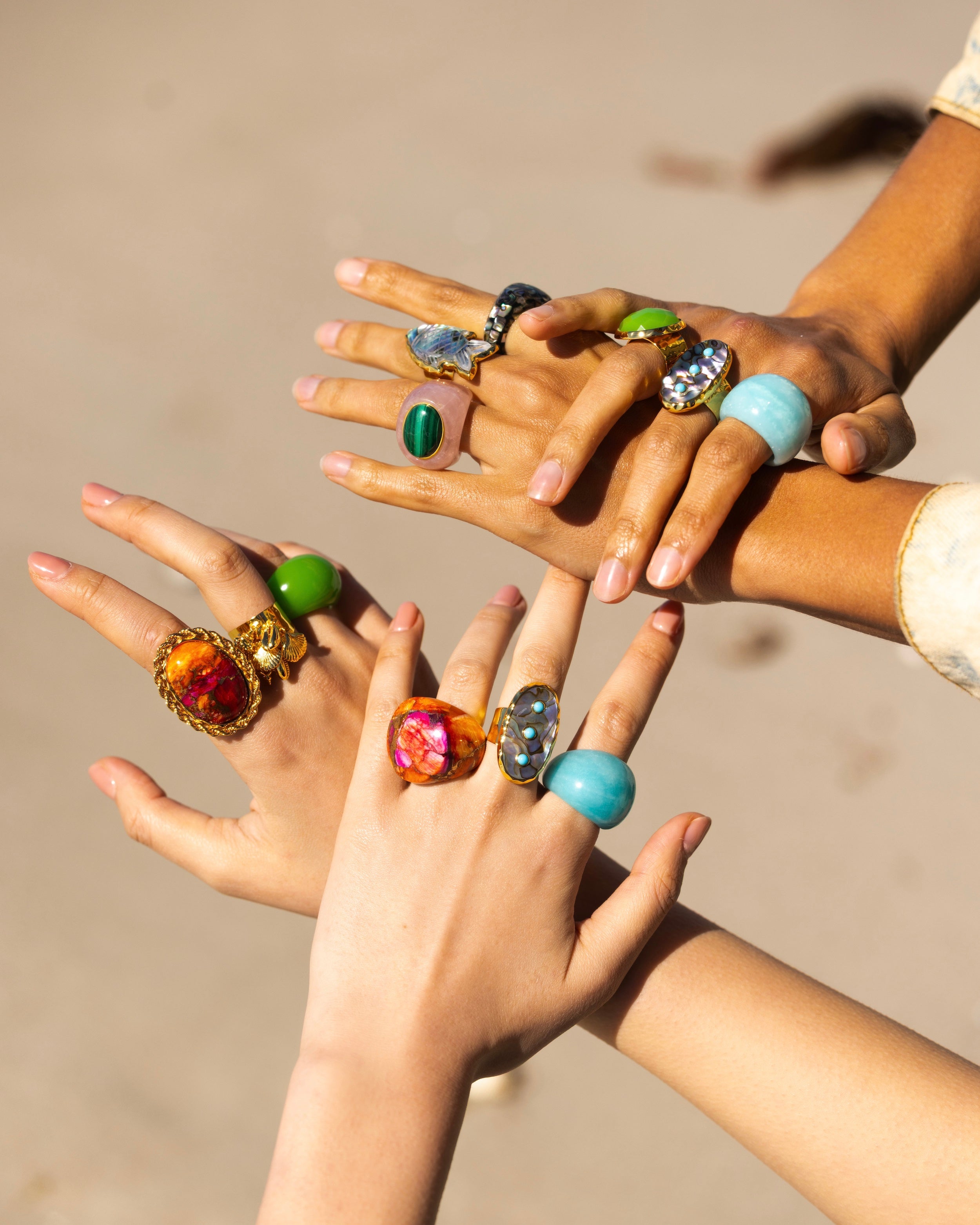 Amazonite Stone Statement Ring