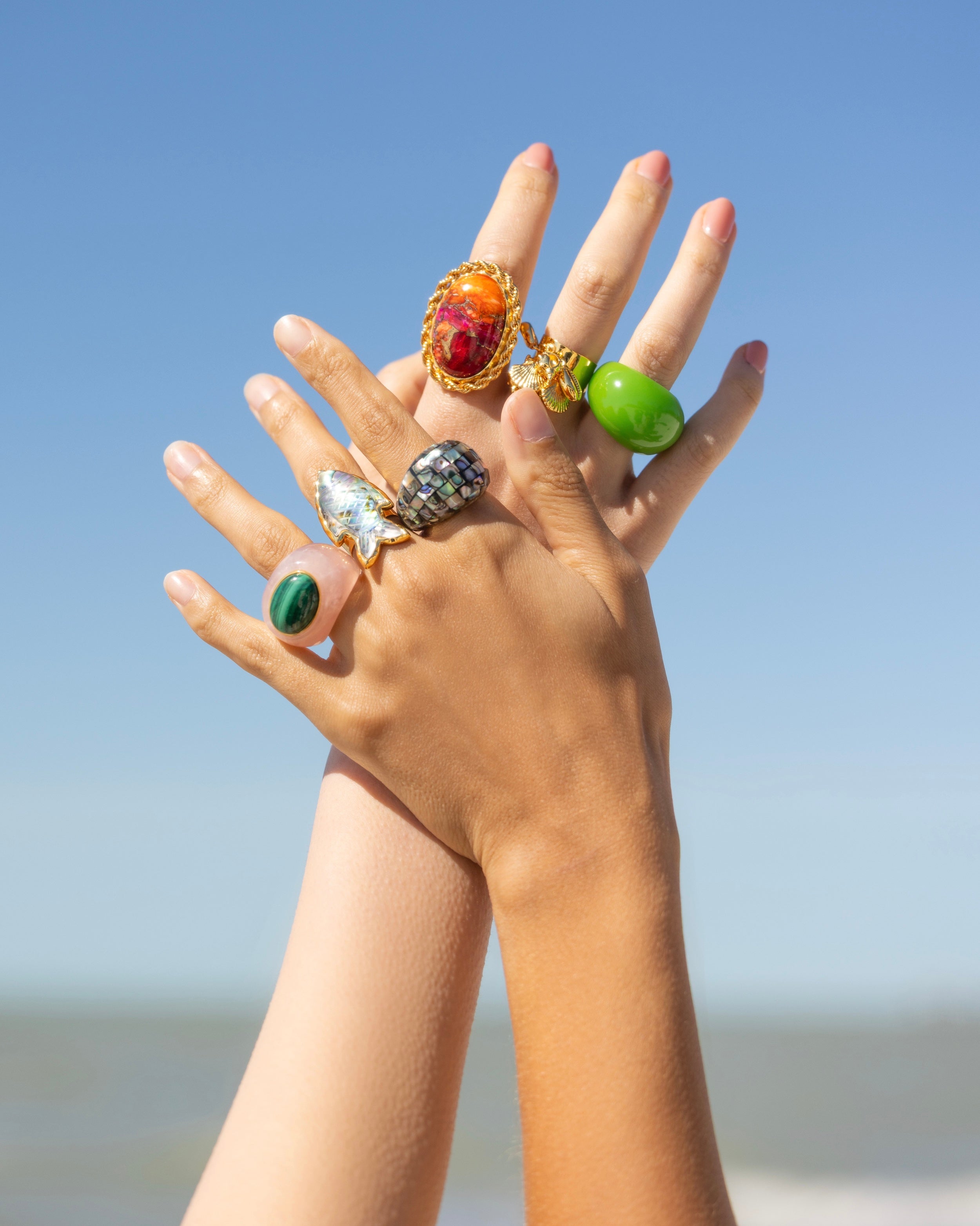Abalone Fish Adjustable Ring