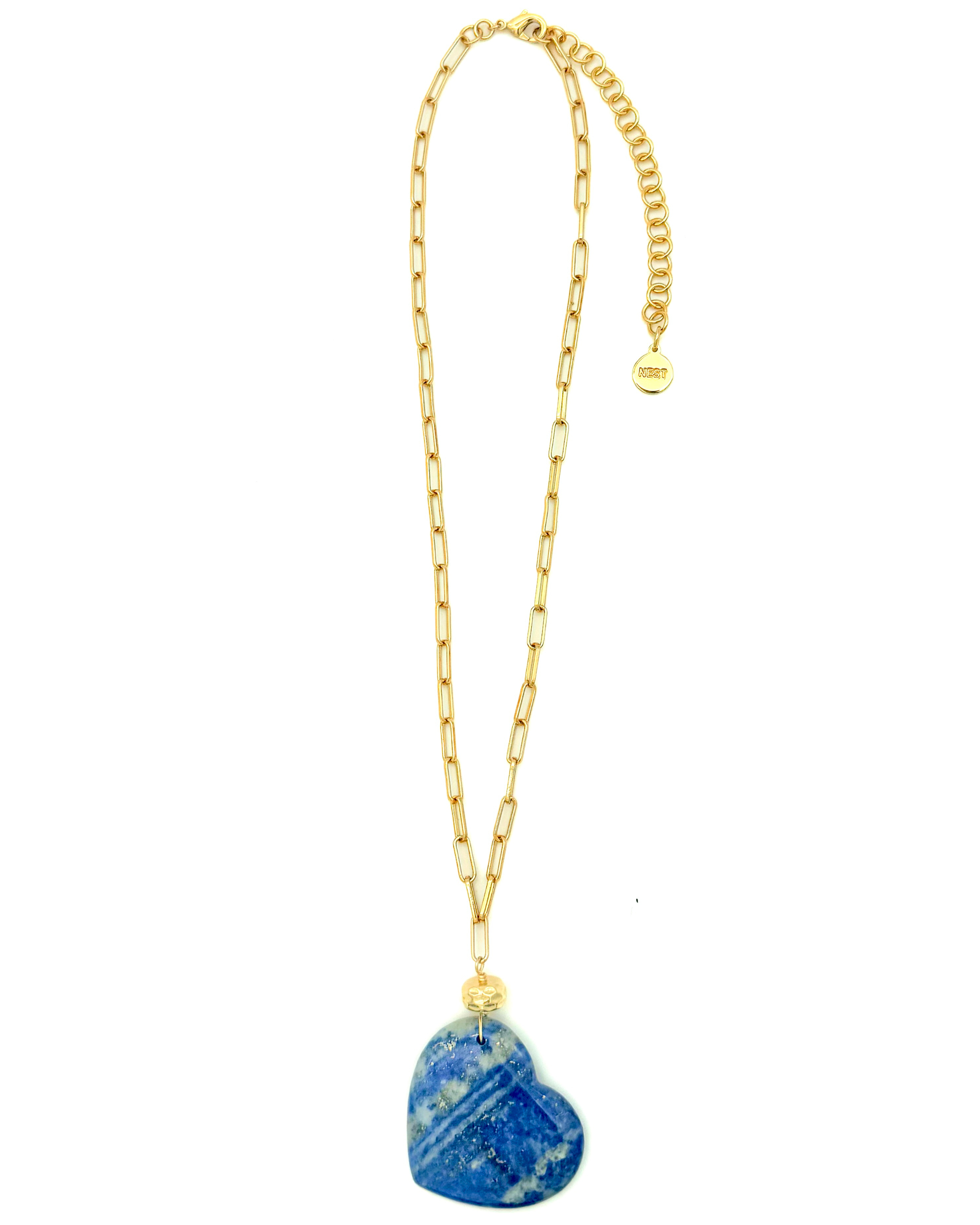 Heart Stone Pendant Necklace