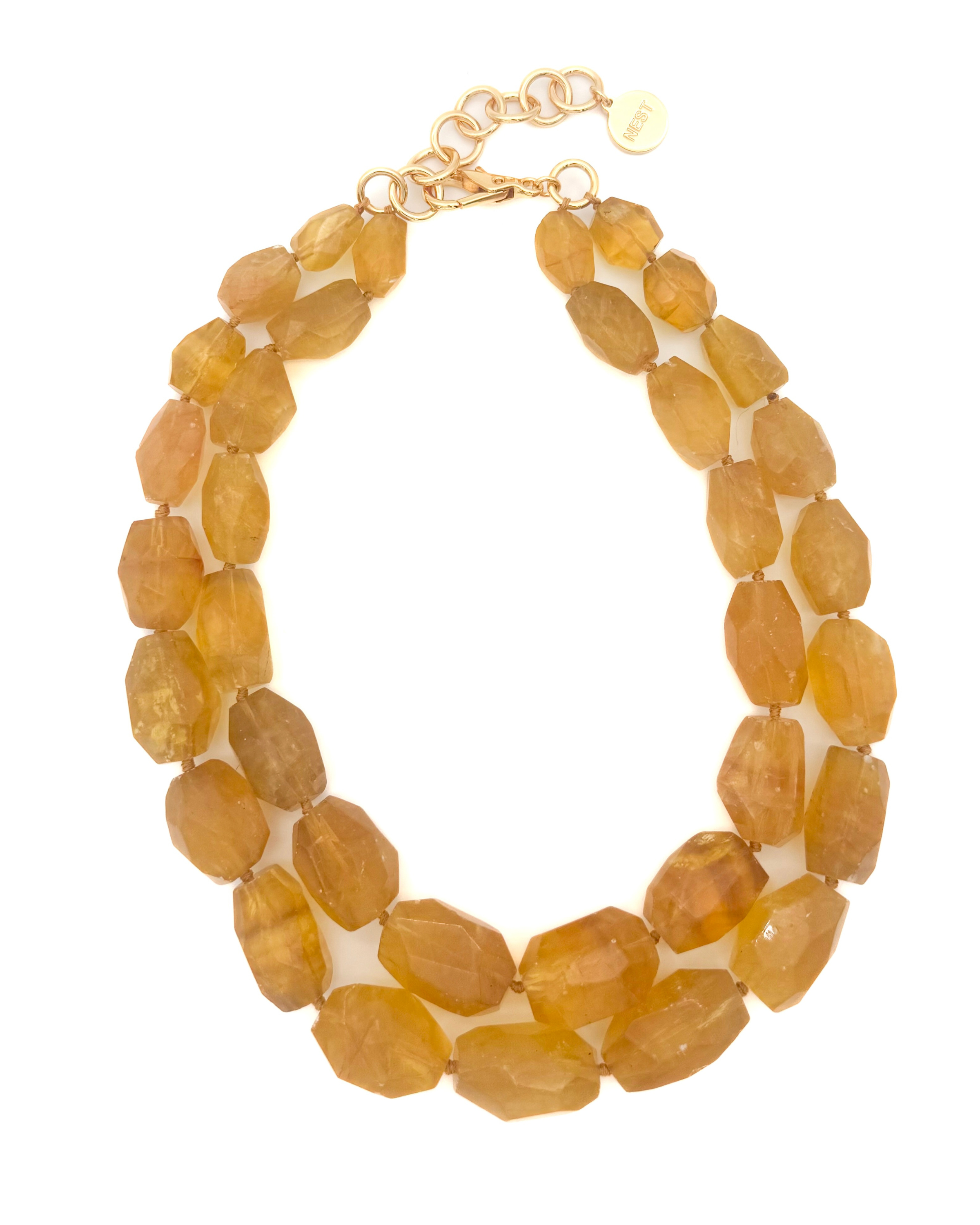 Yellow Fluorite Statement Necklace
