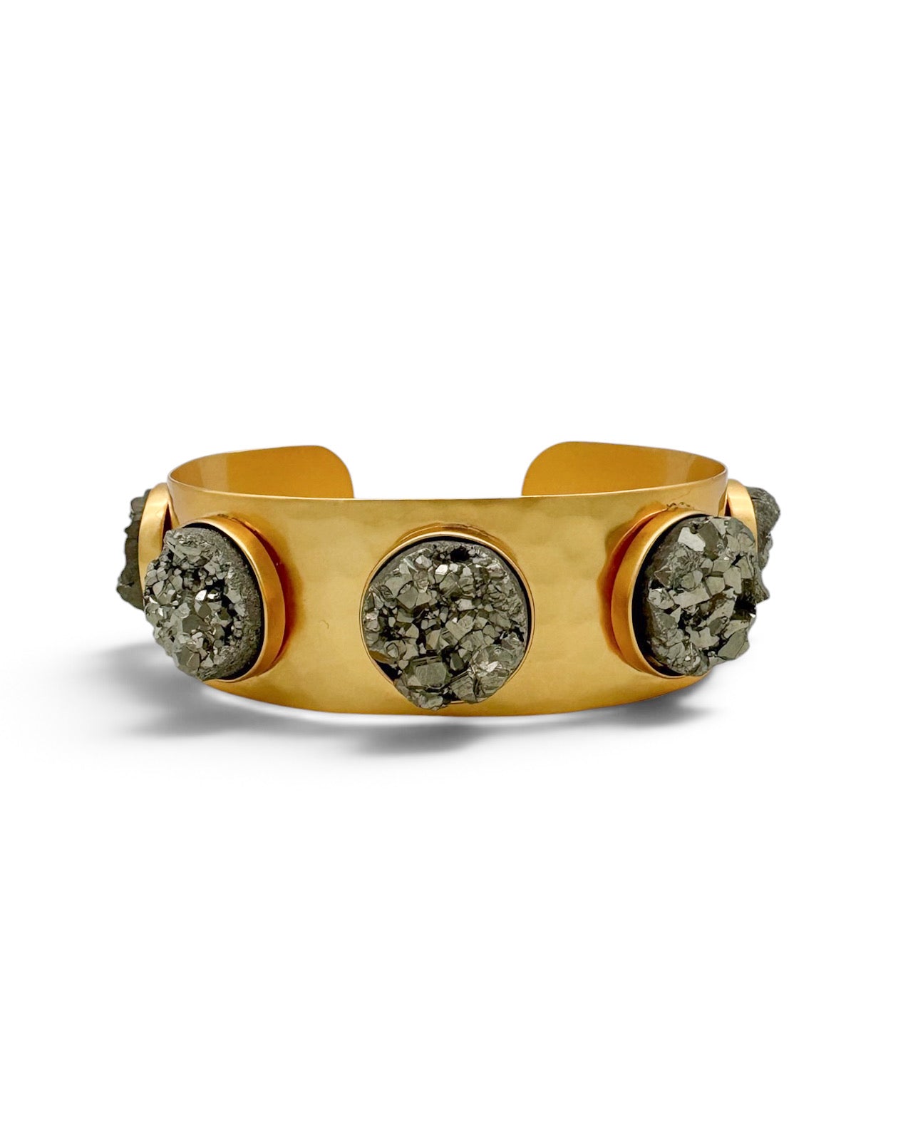 Pyrite Druzy Nugget Cuff