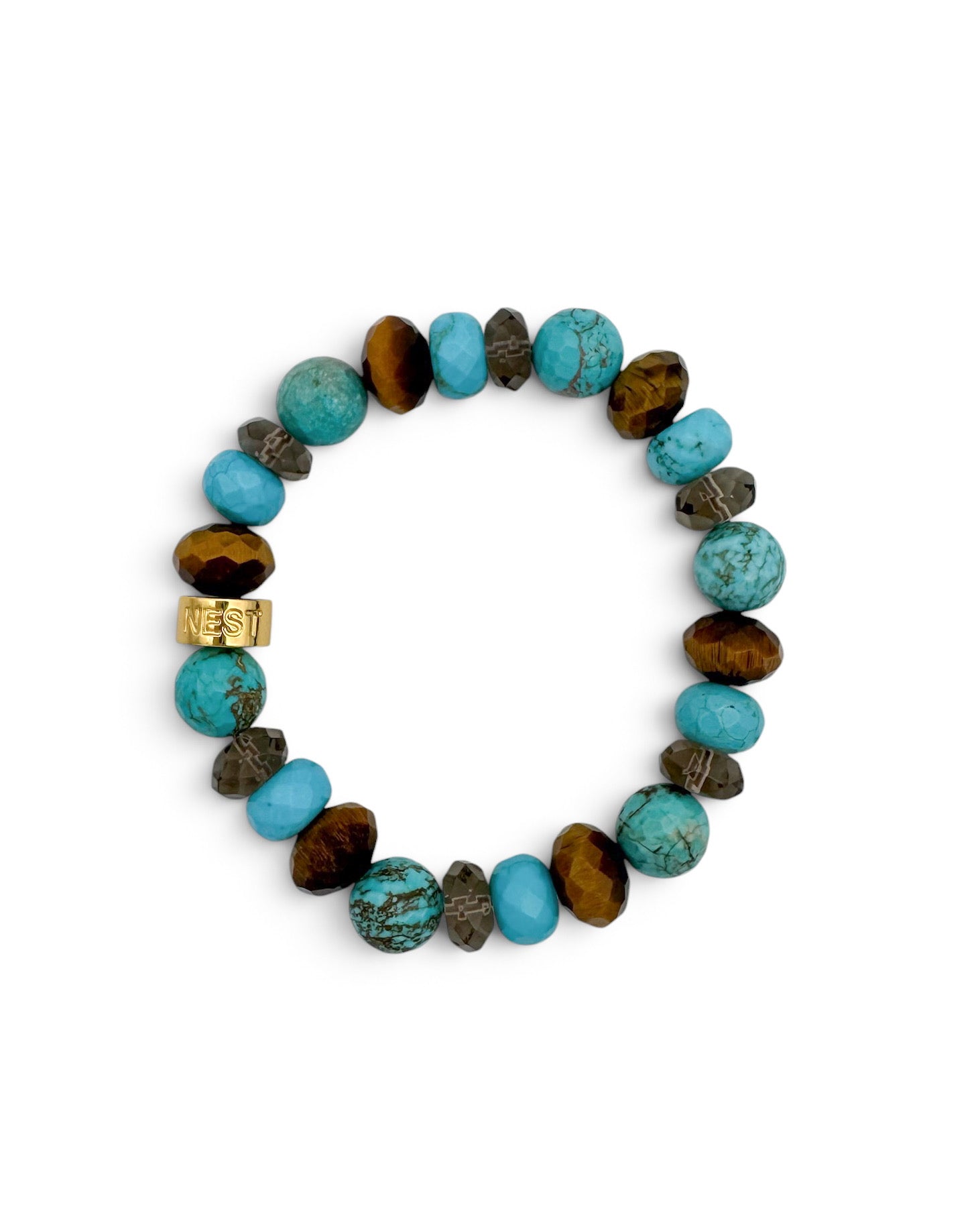 Turquoise & Tigers Eye Stretch Bracelet