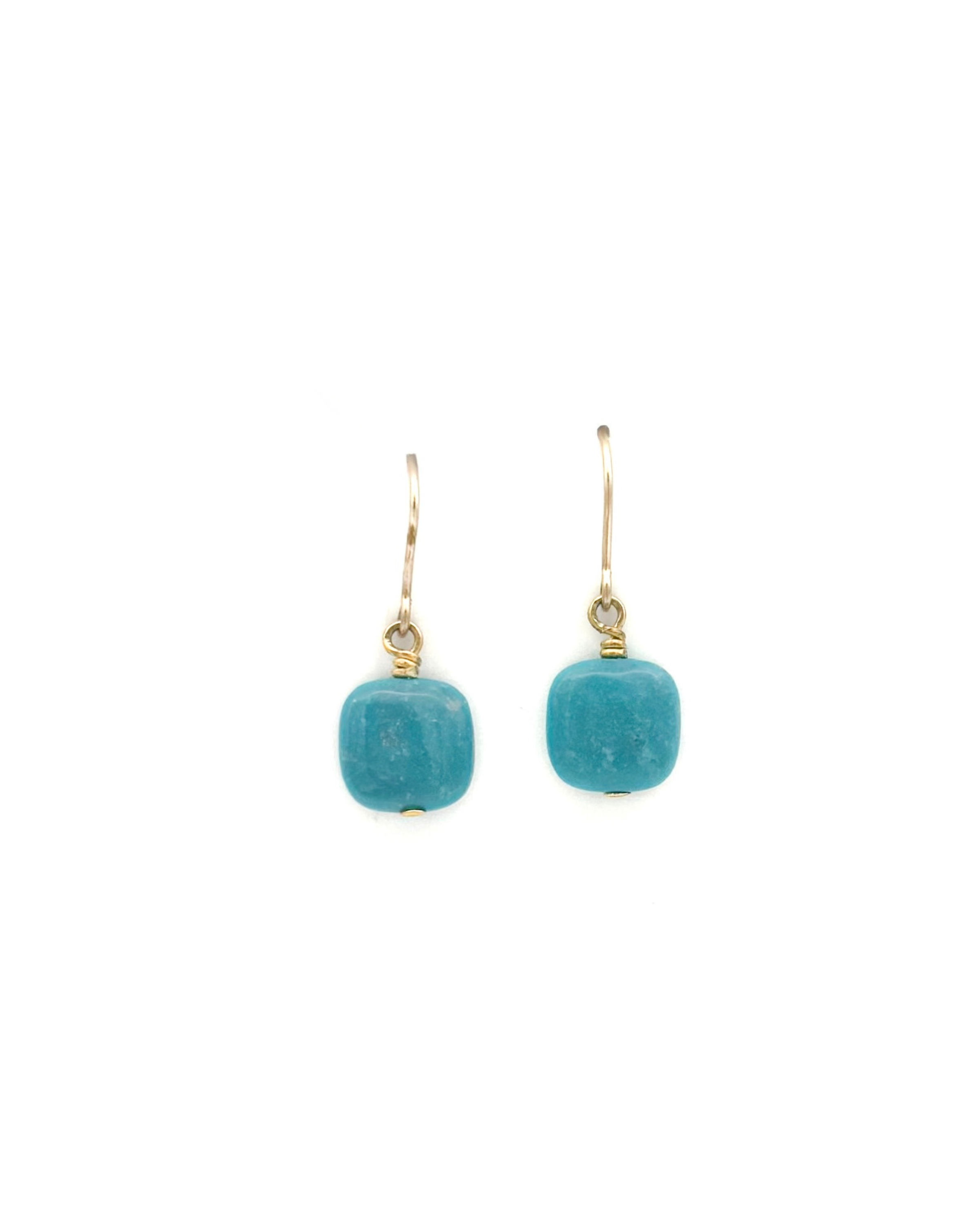 Tiny Turquoise Drop Earrings