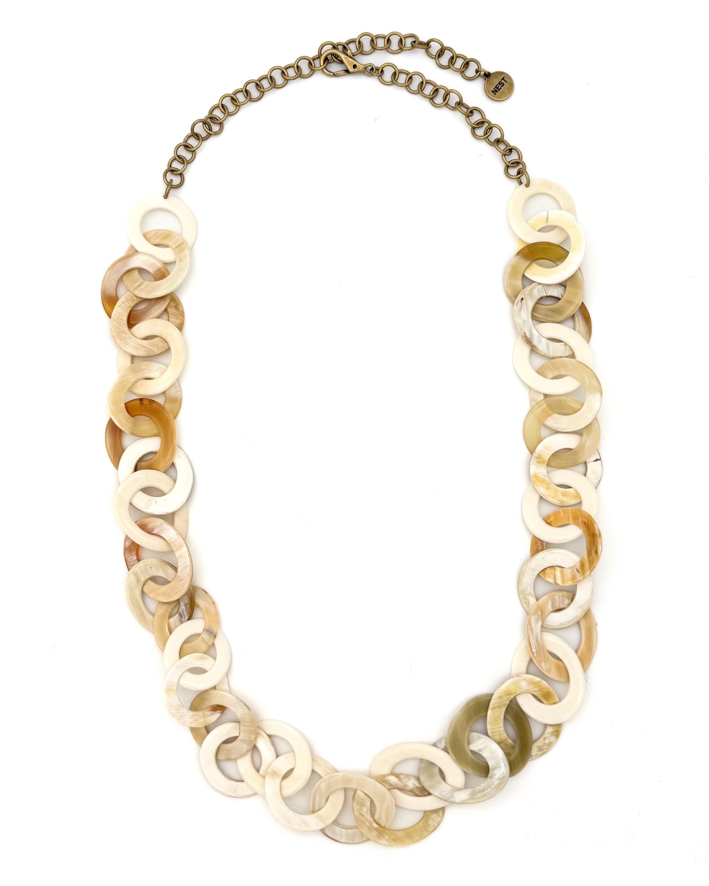 Blonde Horn Link Necklace
