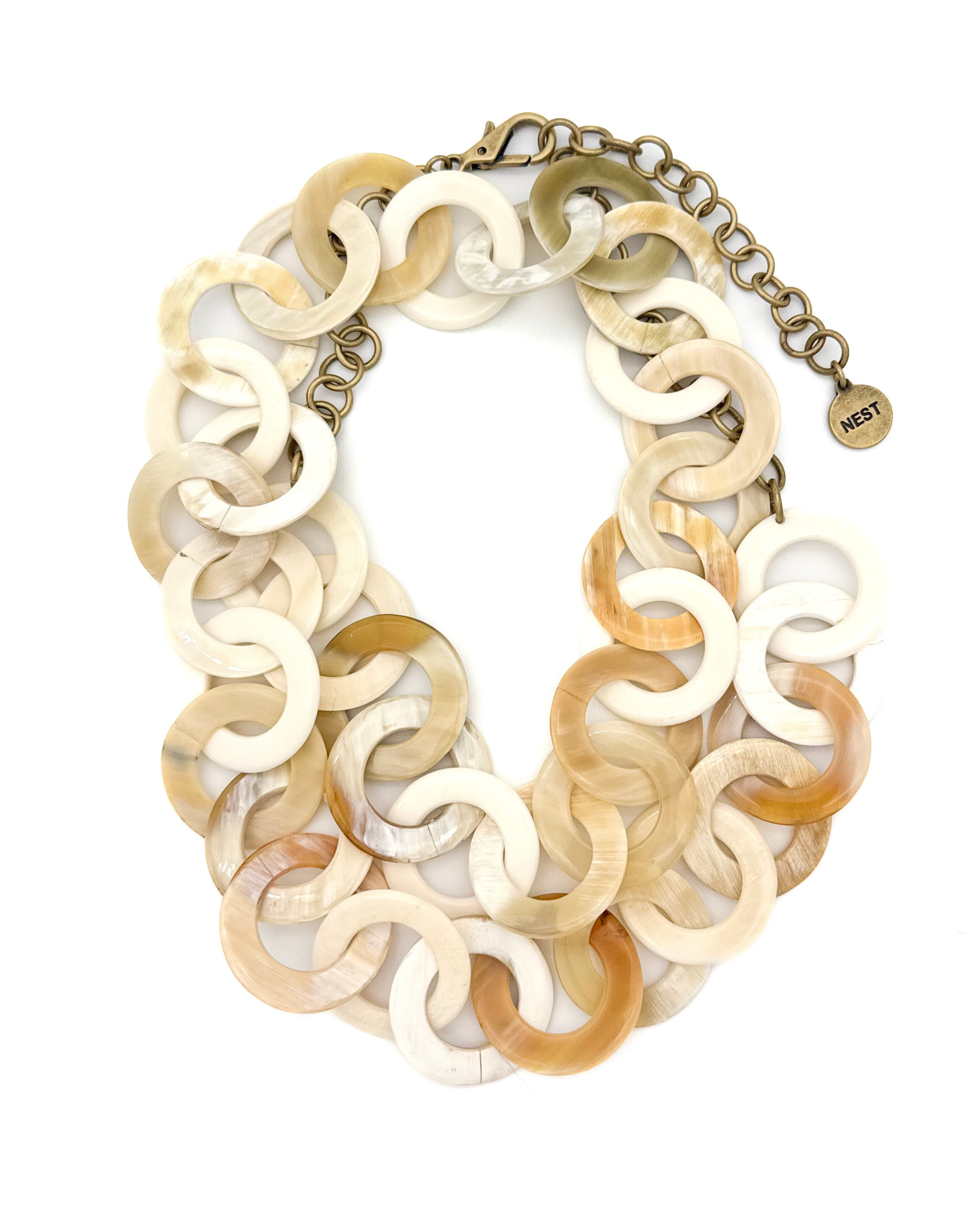 Blonde Horn Link Necklace