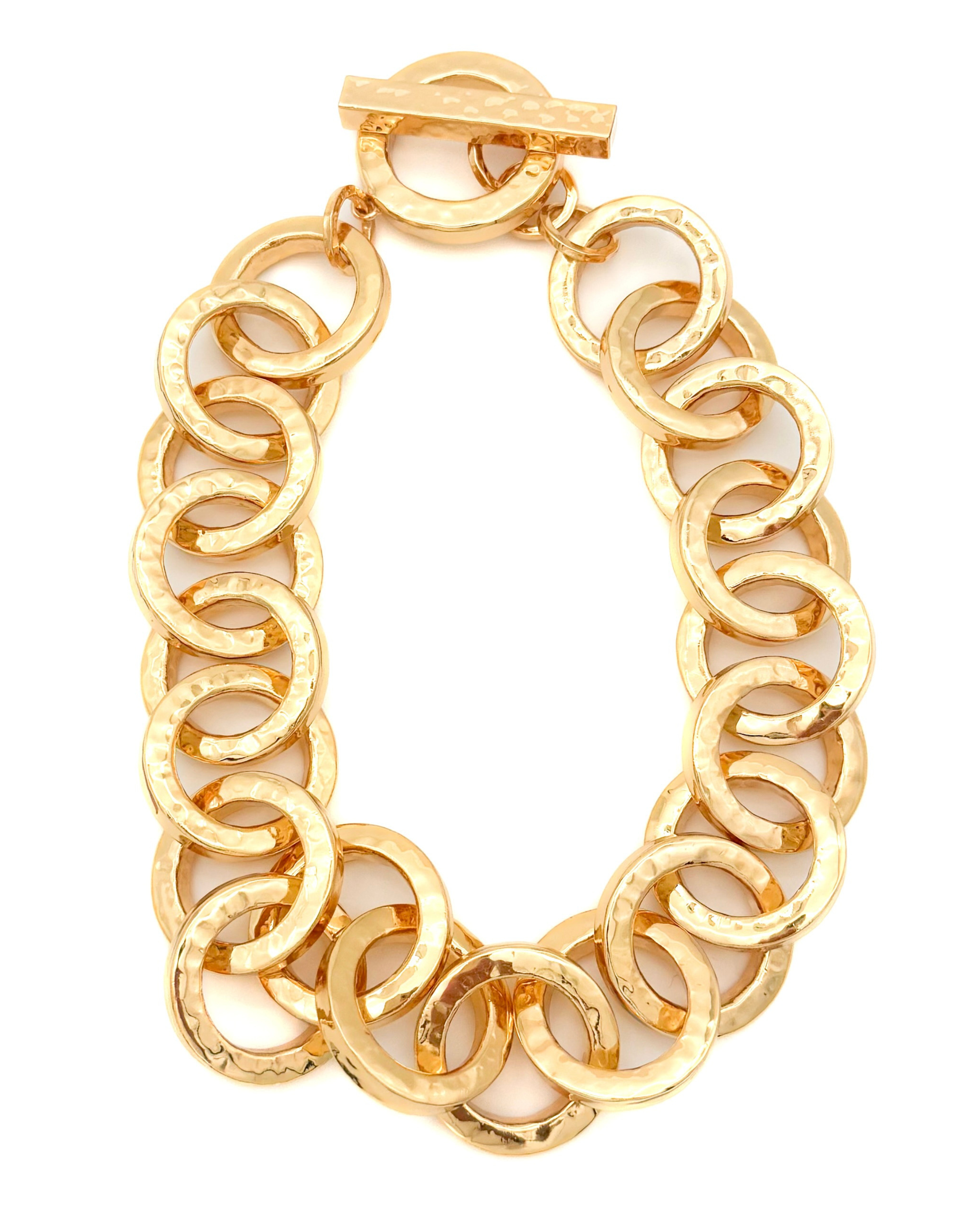 Gold Chain Link Statement Necklace