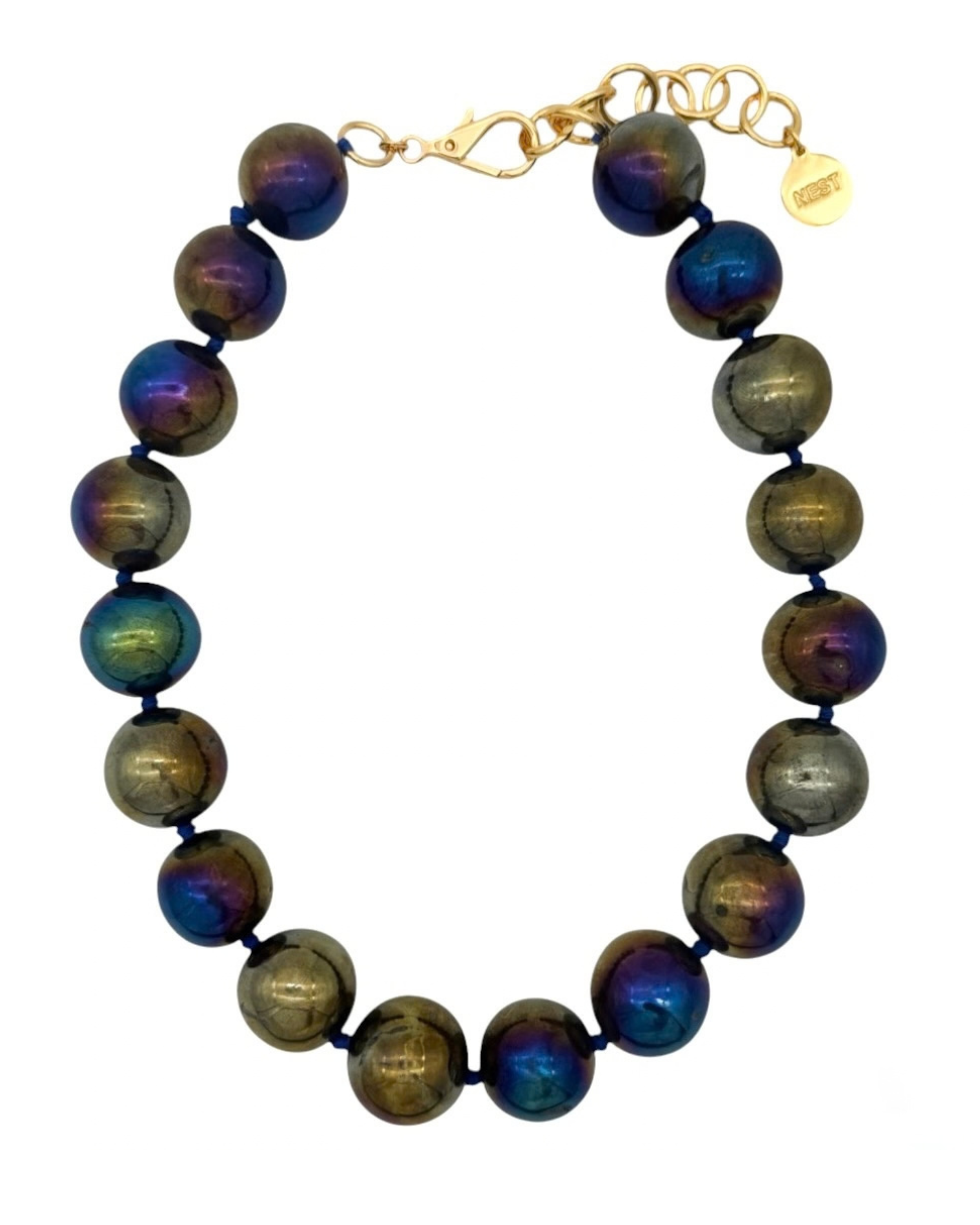 Iridescent Statement Strand Necklace