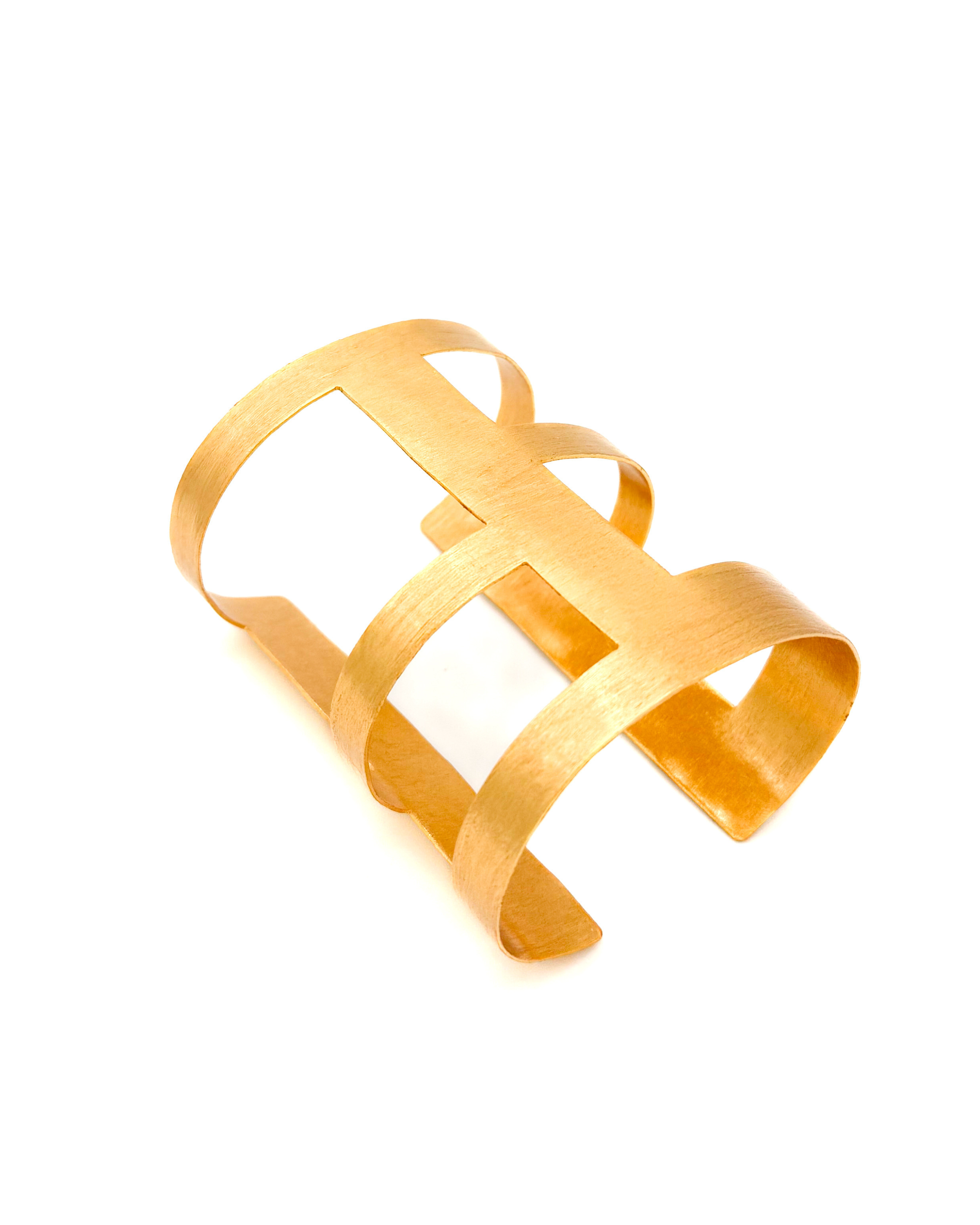 Brushed Gold Statement Cuff