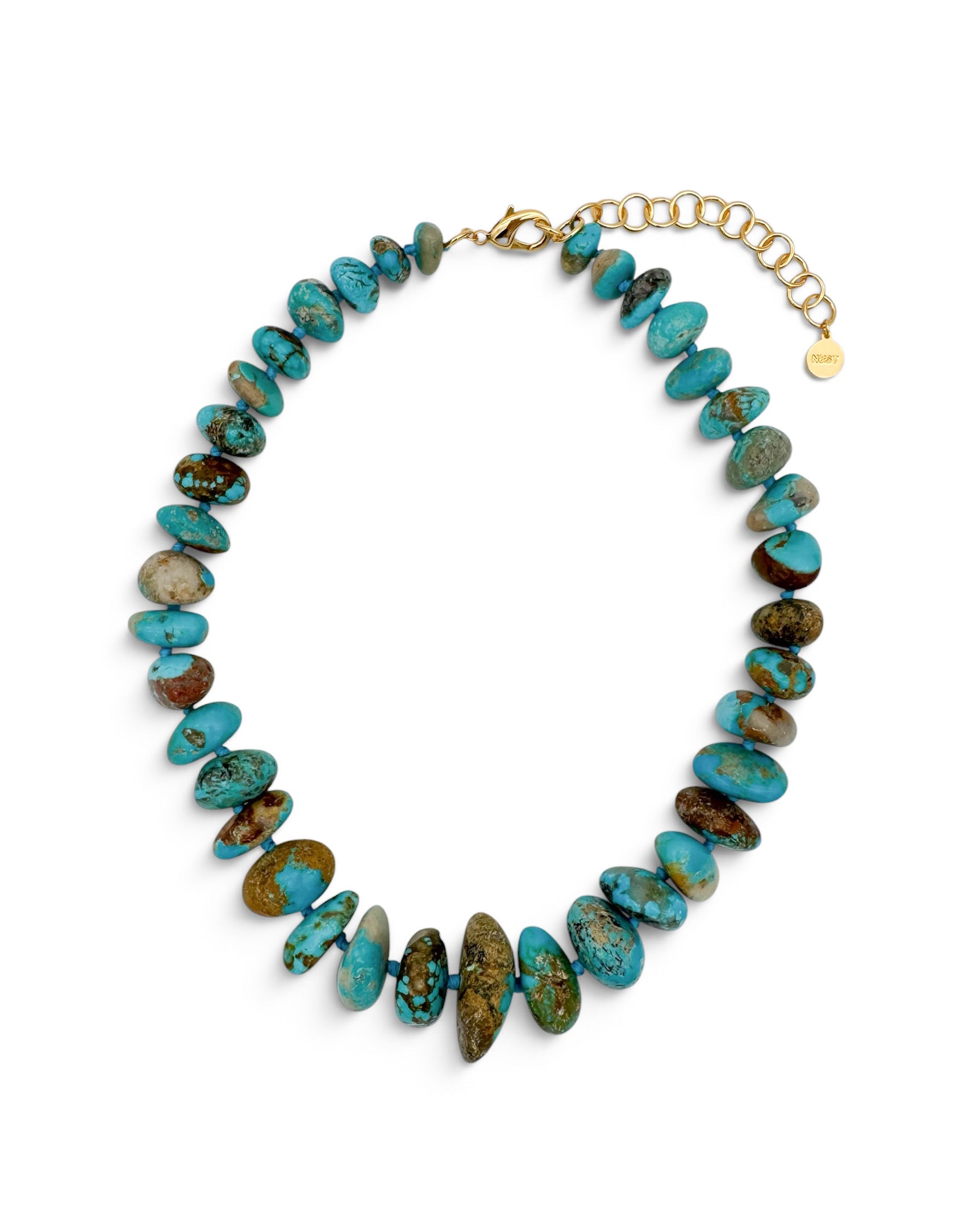 Turquoise Pebble Nugget Necklace