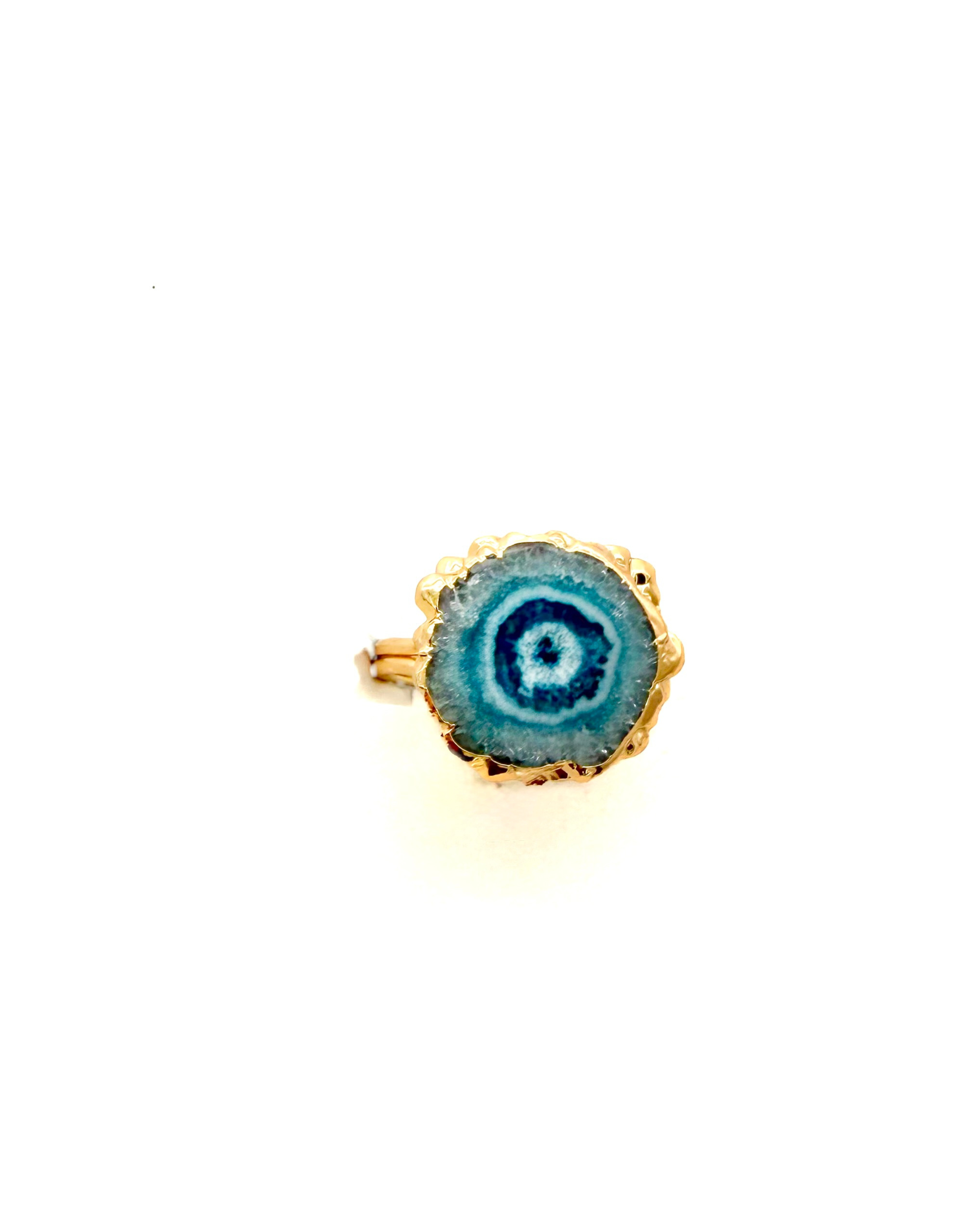 Blue Agate Adjustable Ring