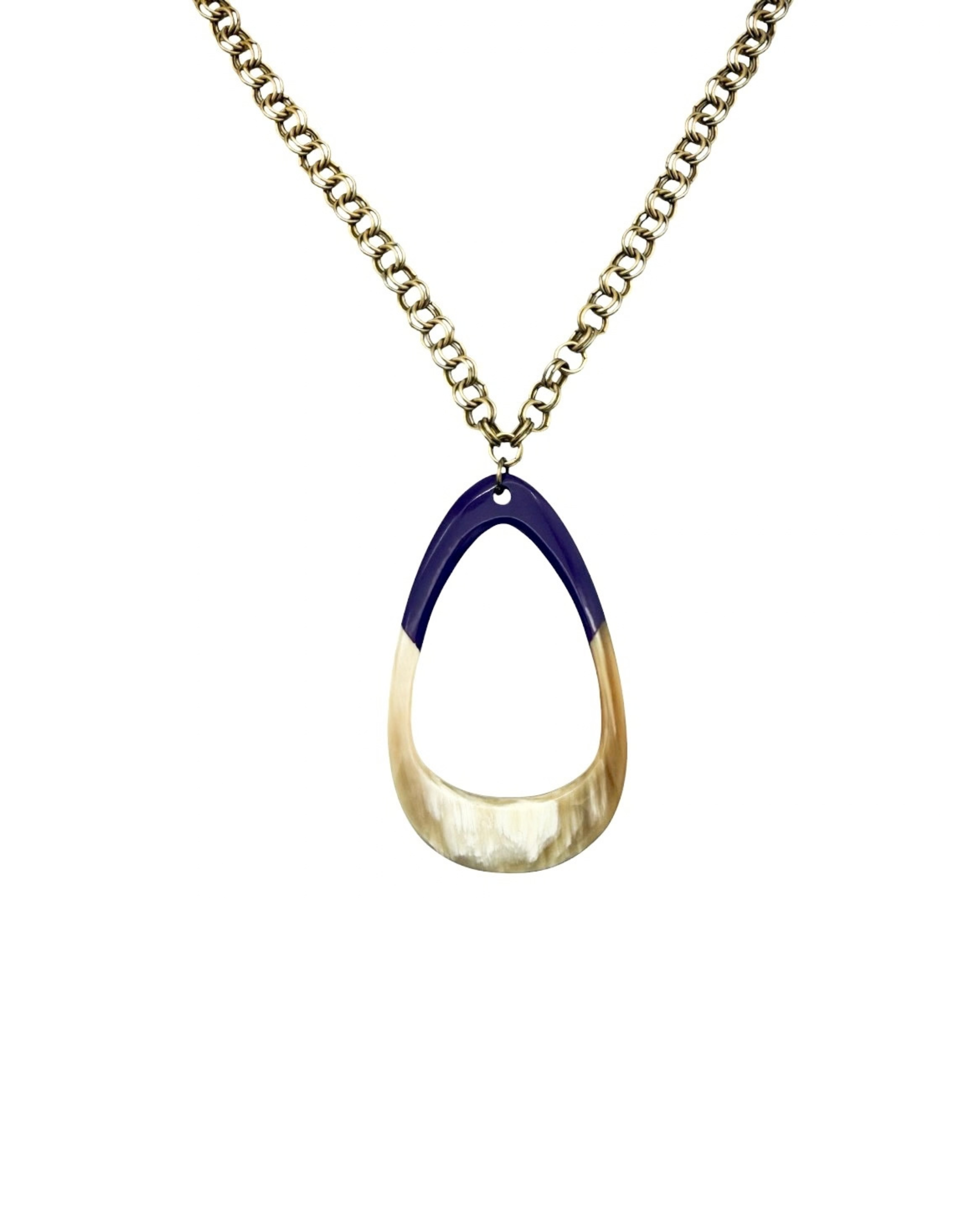 Horn Pendant Chain Necklace