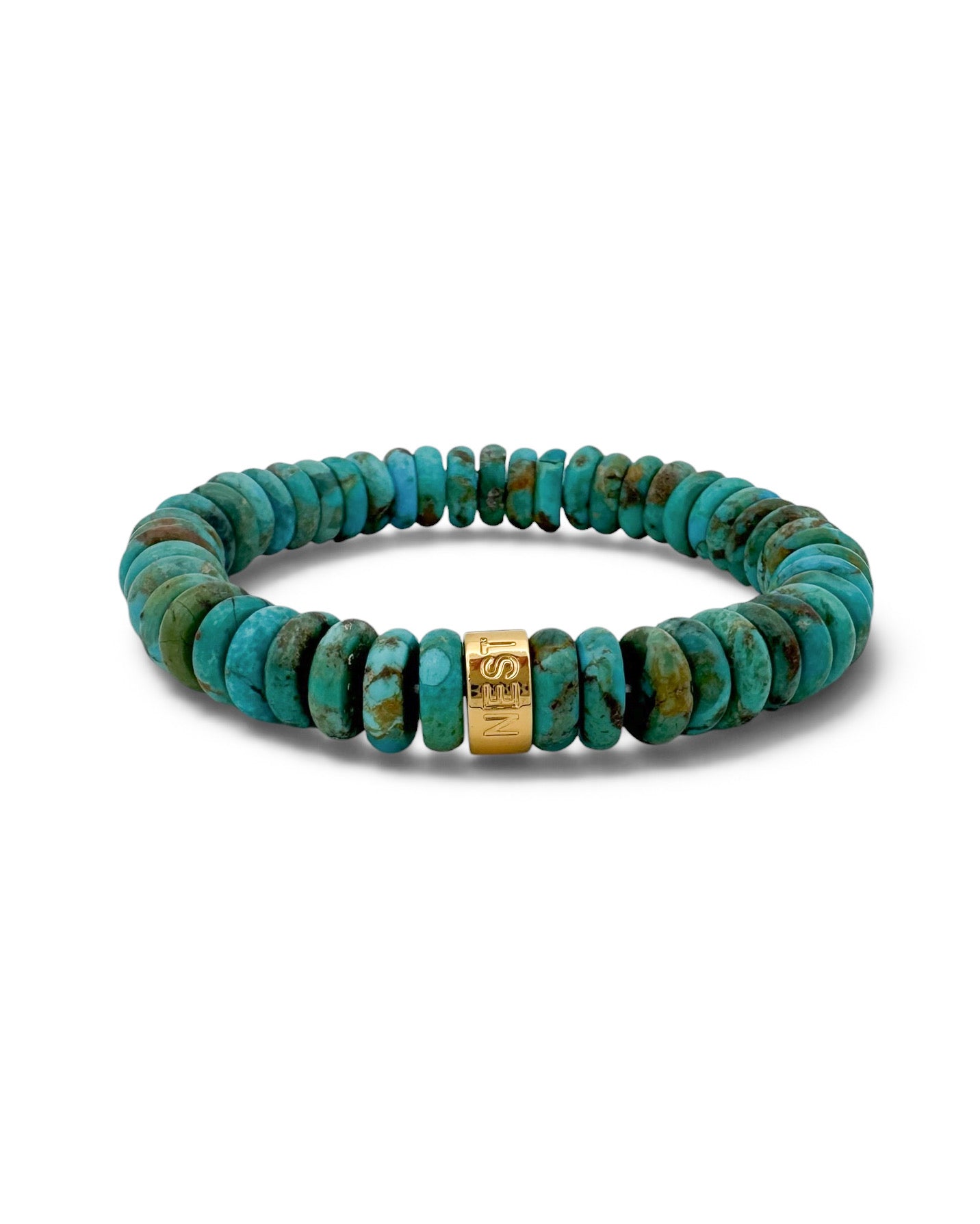 Turquoise Rondelle Stretch Bracelet