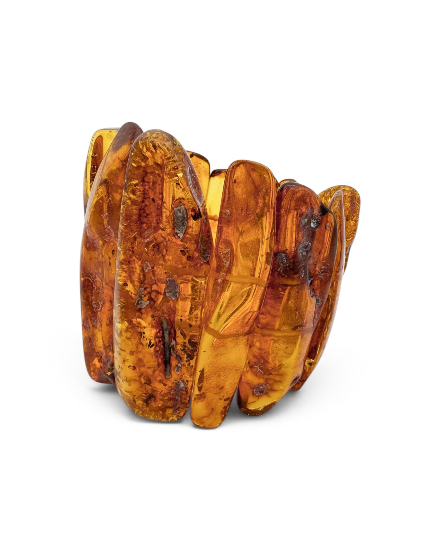 Amber Wide Statement Stretch Bracelet