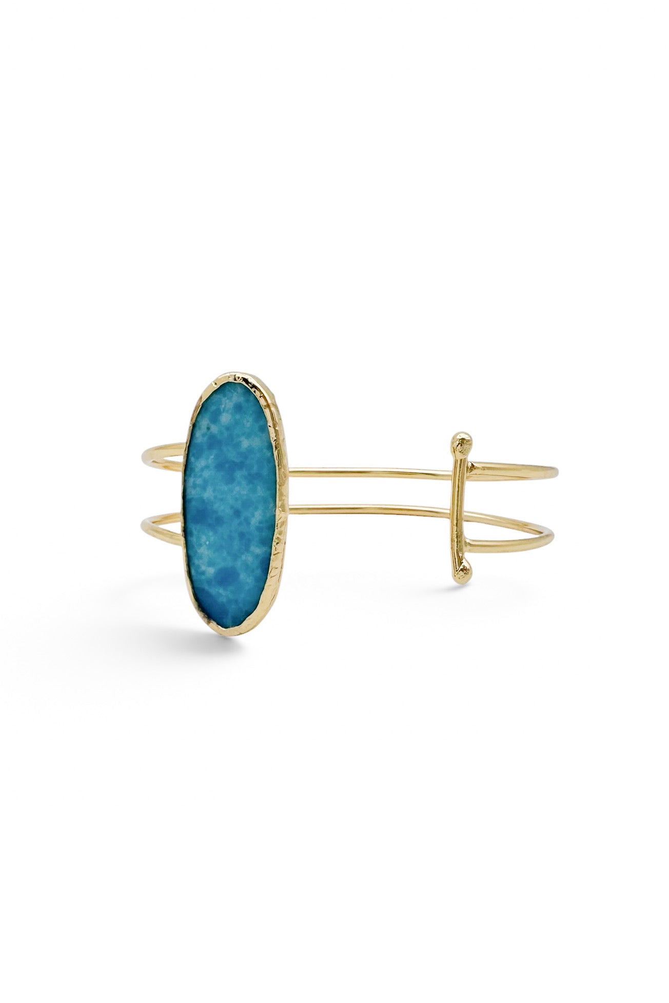 Turquoise Hemimorphite Cuff Bracelet