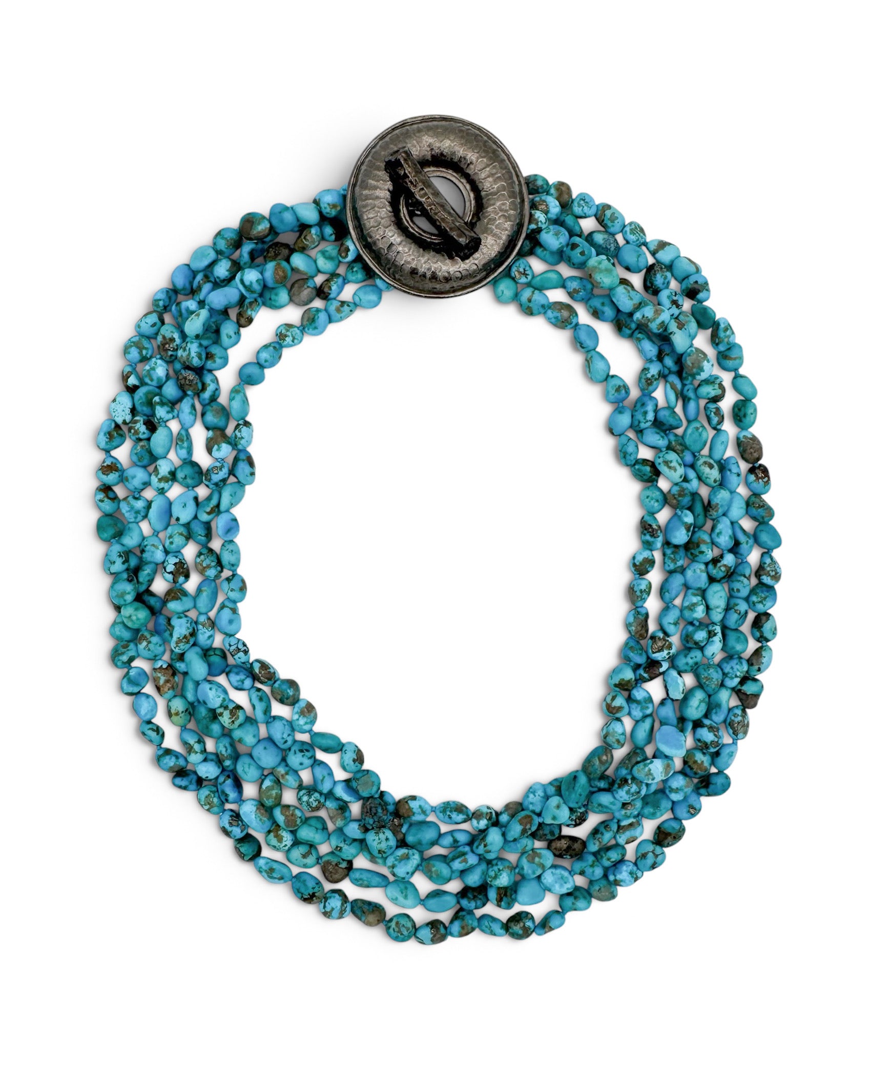 Turquoise Multistrand Toggle Necklace