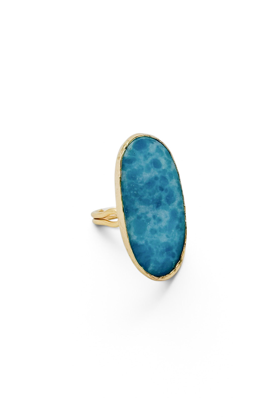 Turquoise Hemimorphite Adjustable Ring