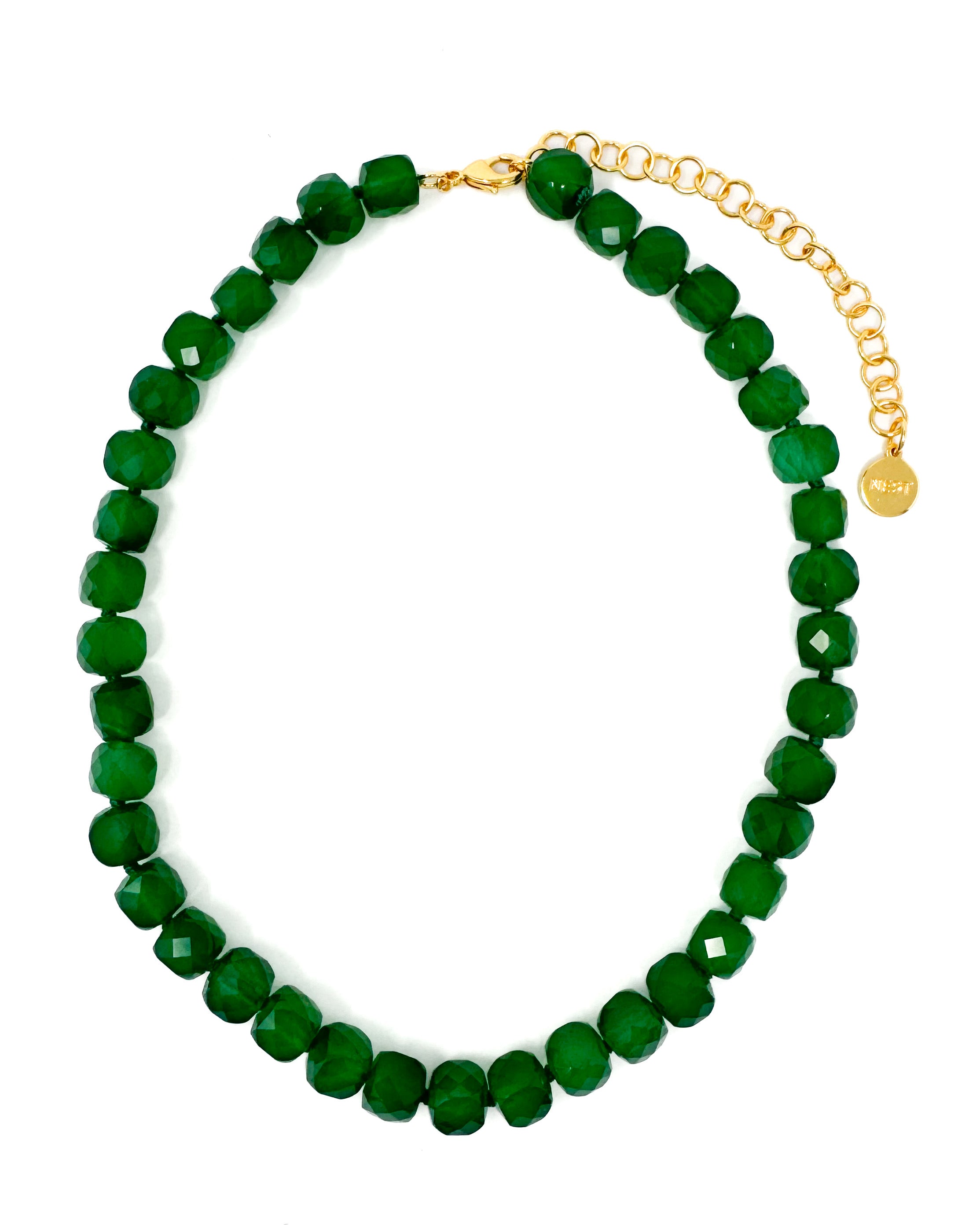 Green Onyx Faceted Beaded Necklace