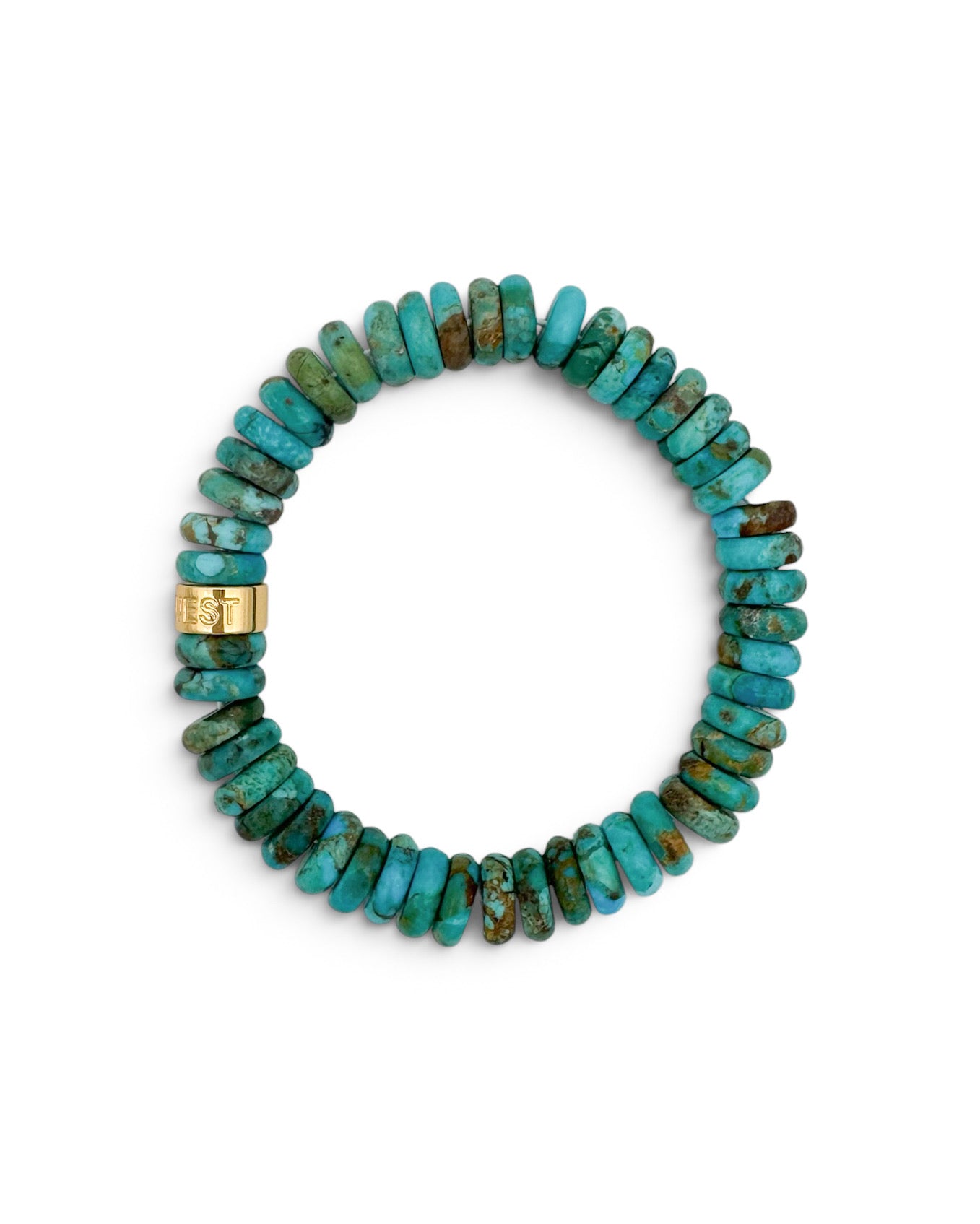 Turquoise Rondelle Stretch Bracelet