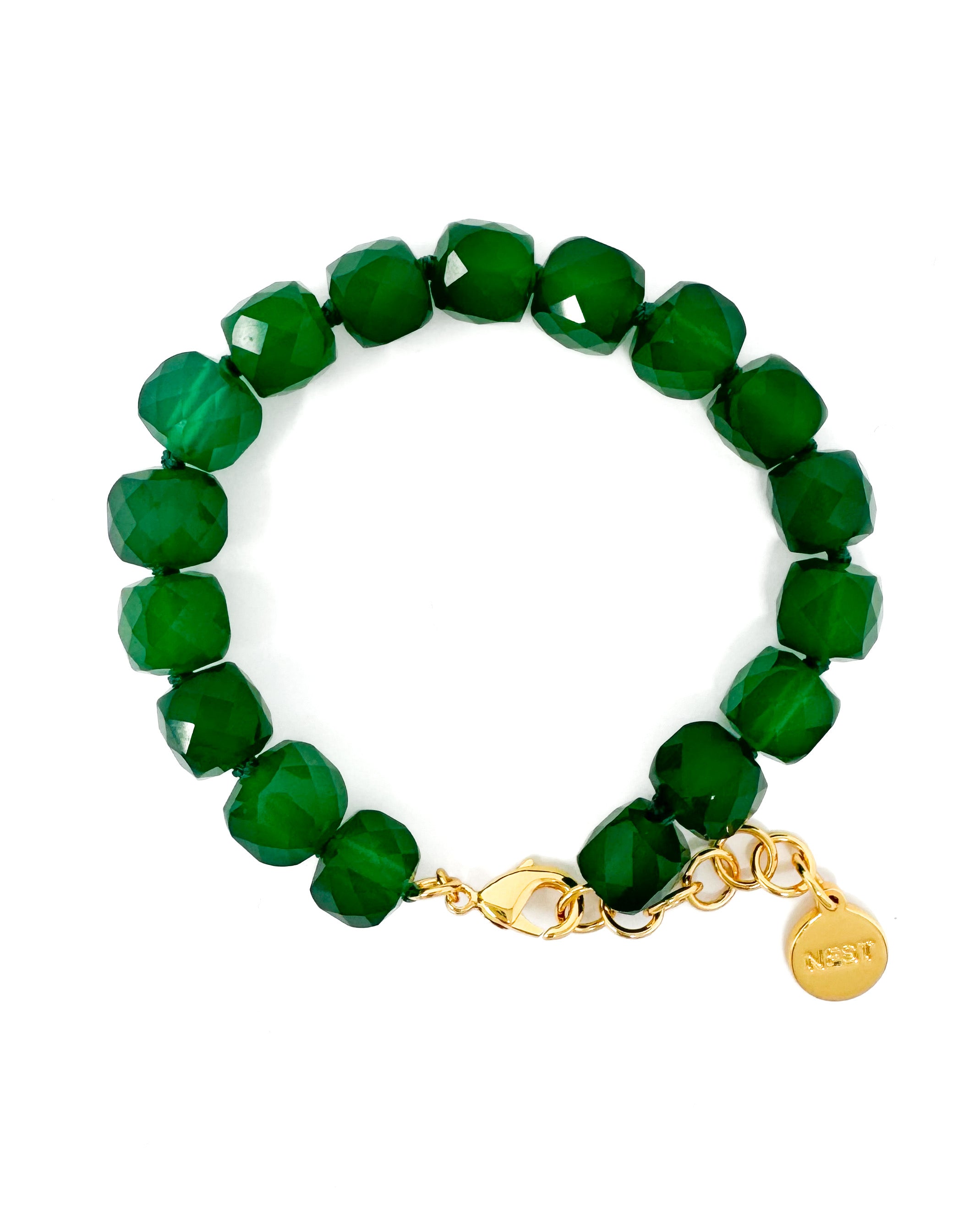Green Onyx Faceted Bracelet