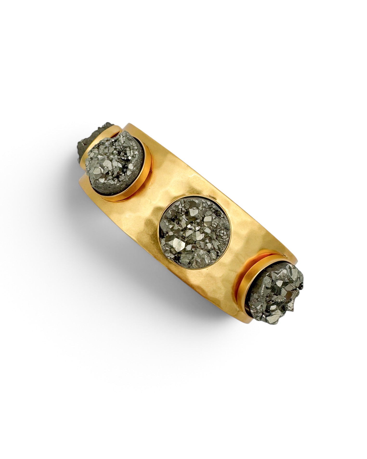 Pyrite Druzy Nugget Cuff