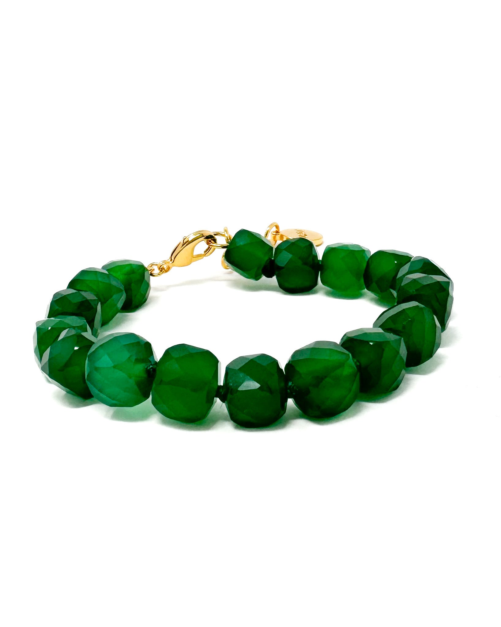 Green Onyx Faceted Bracelet