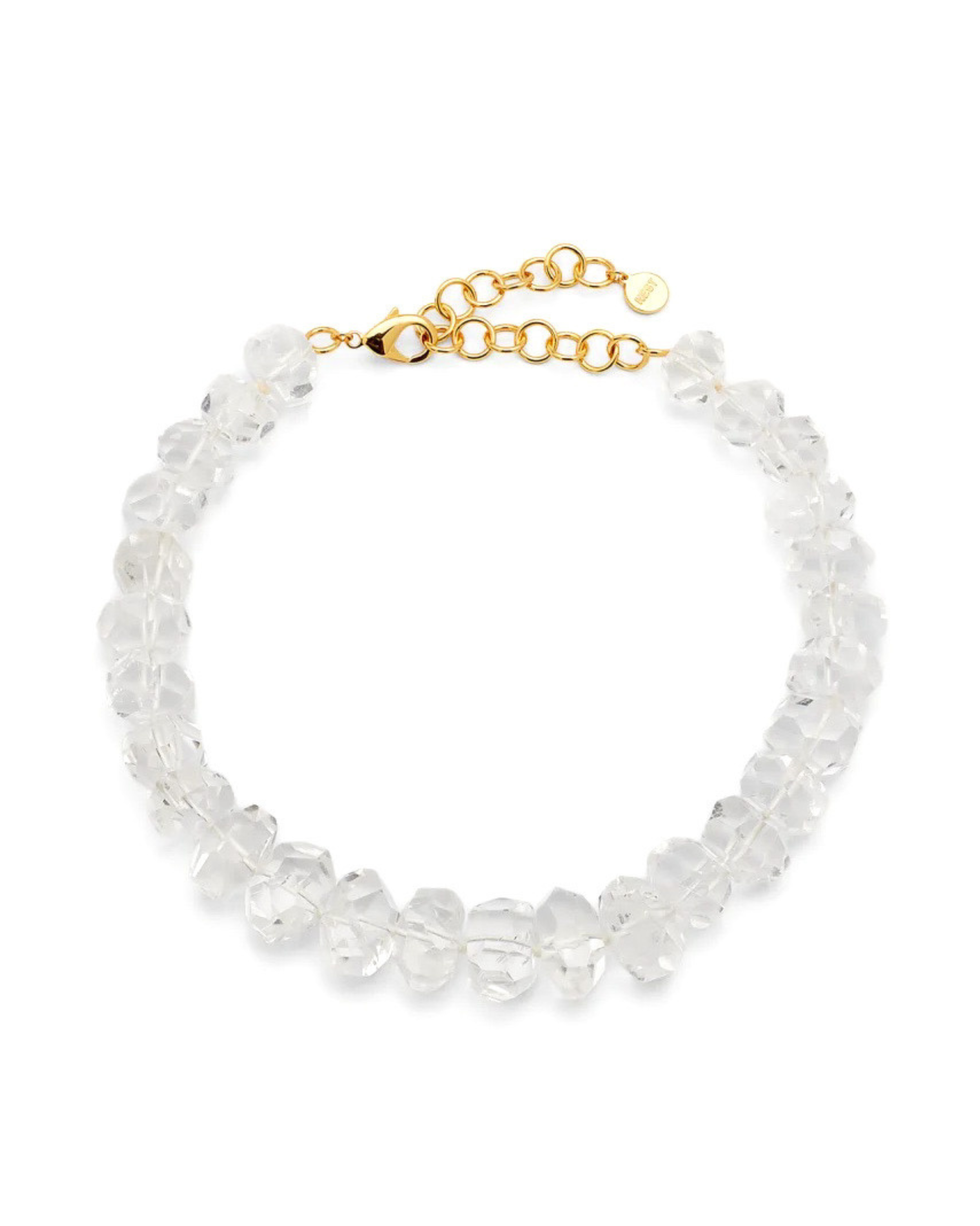 Faceted Crystal Statement Choker Necklace