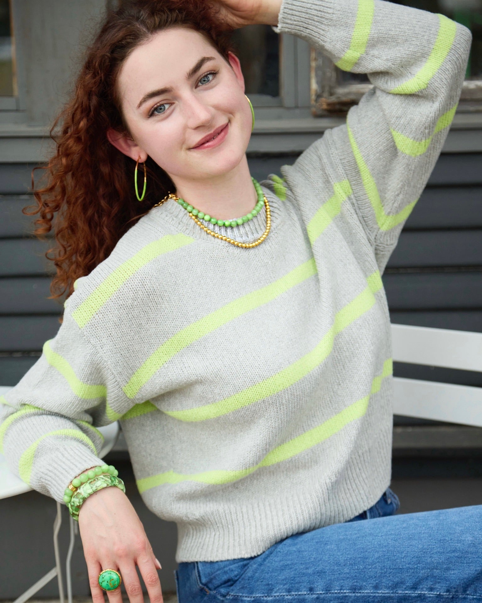 Green Calcite Strand Necklace