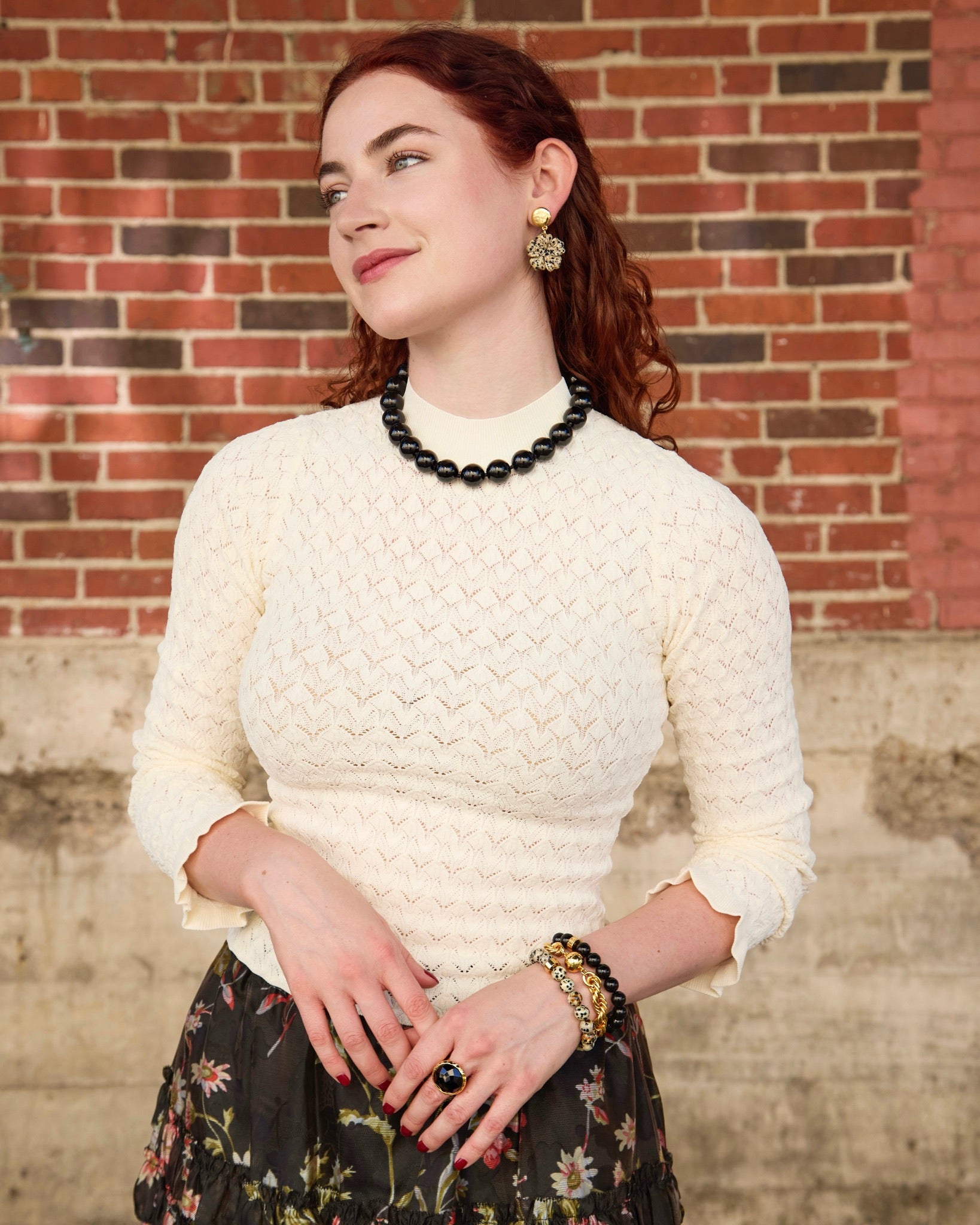 Black Onyx Statement Strand Necklace