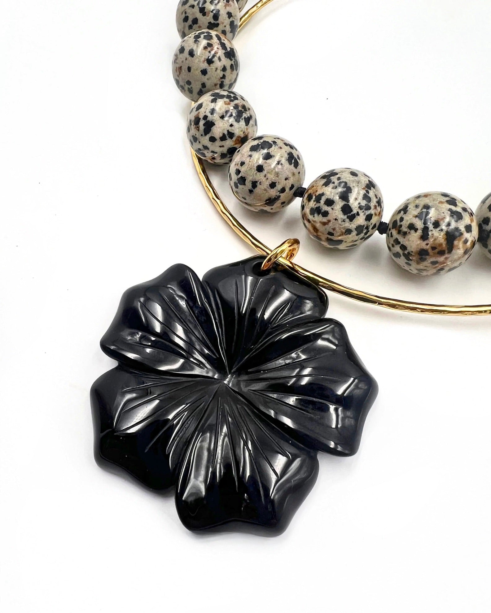 Black Onyx Flower Collar