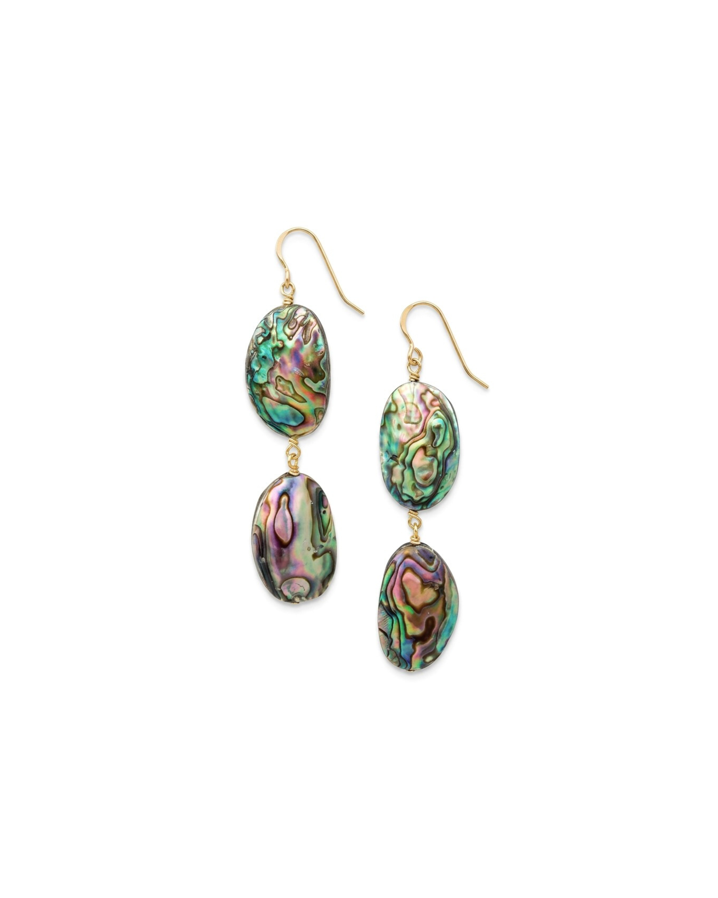 Abalone Double Drop Earrings