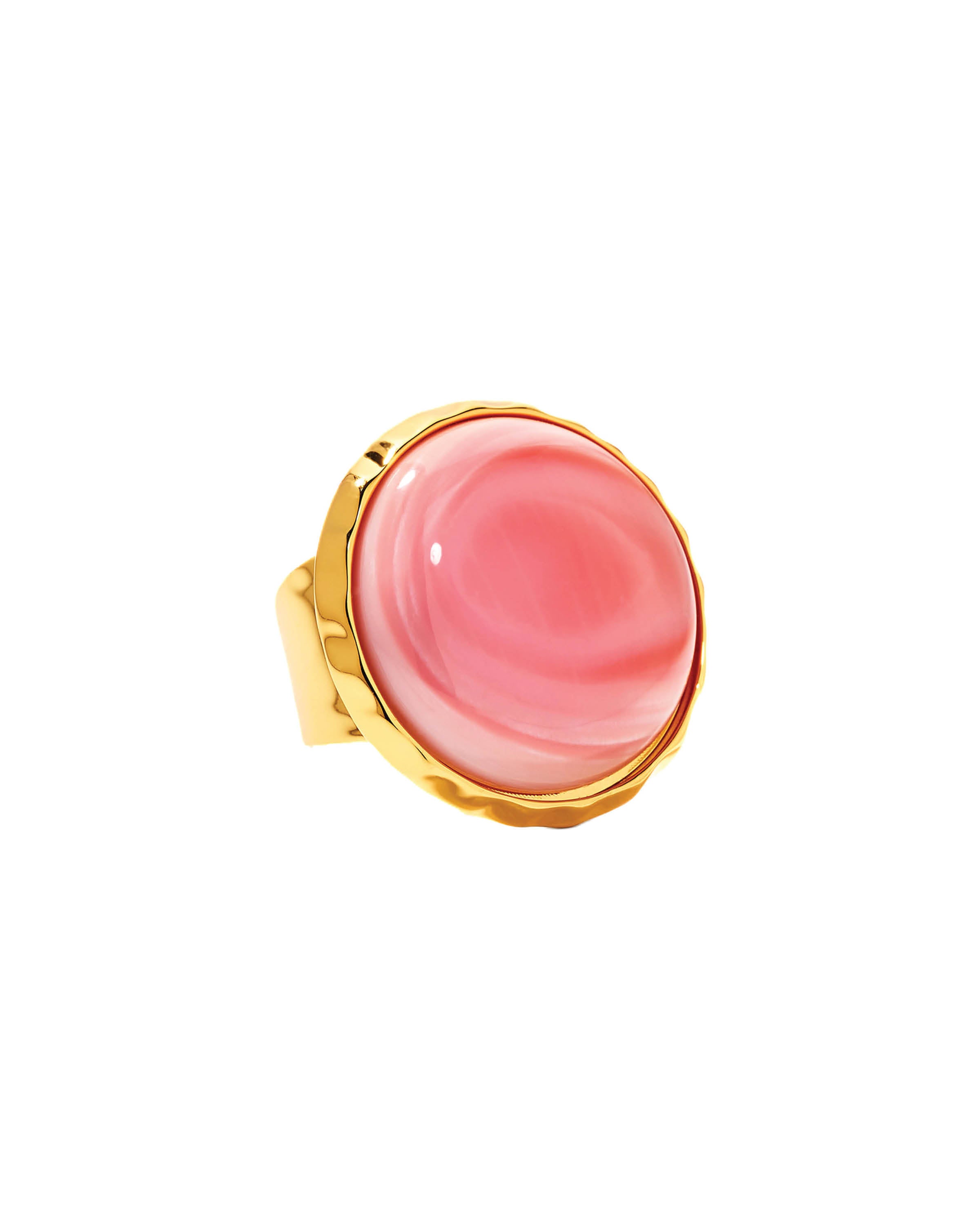 Pink Conch Adjustable Ring