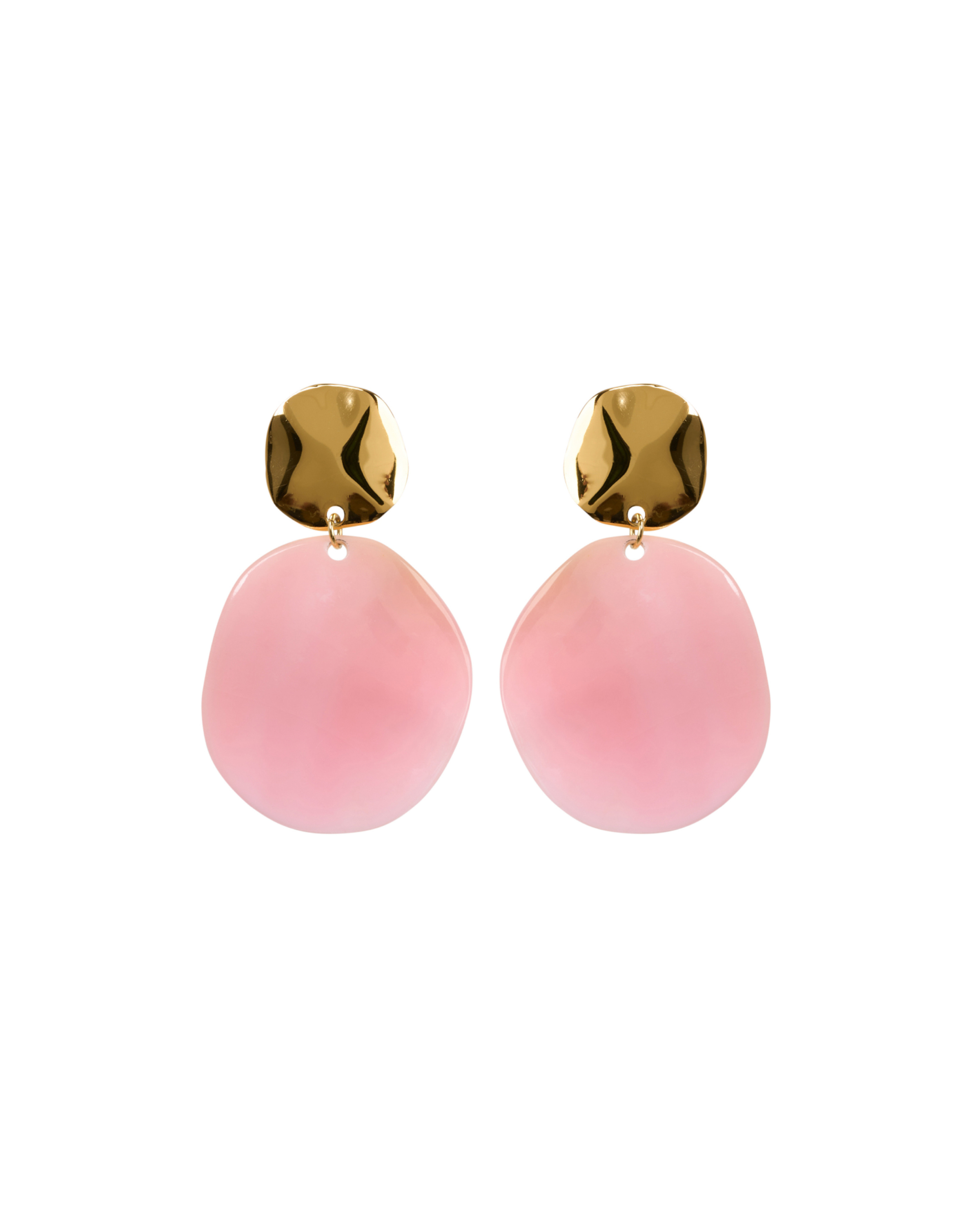 Pink Conch Shell Drop Earrings