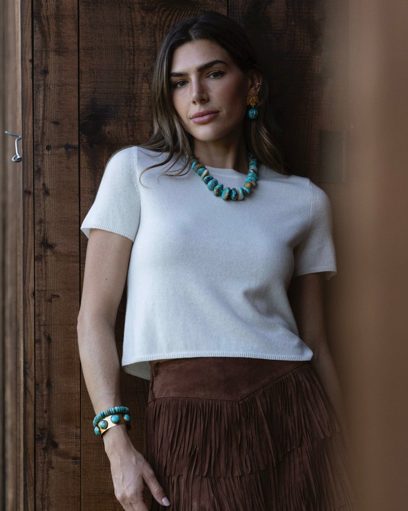 Turquoise Pebble Nugget Necklace