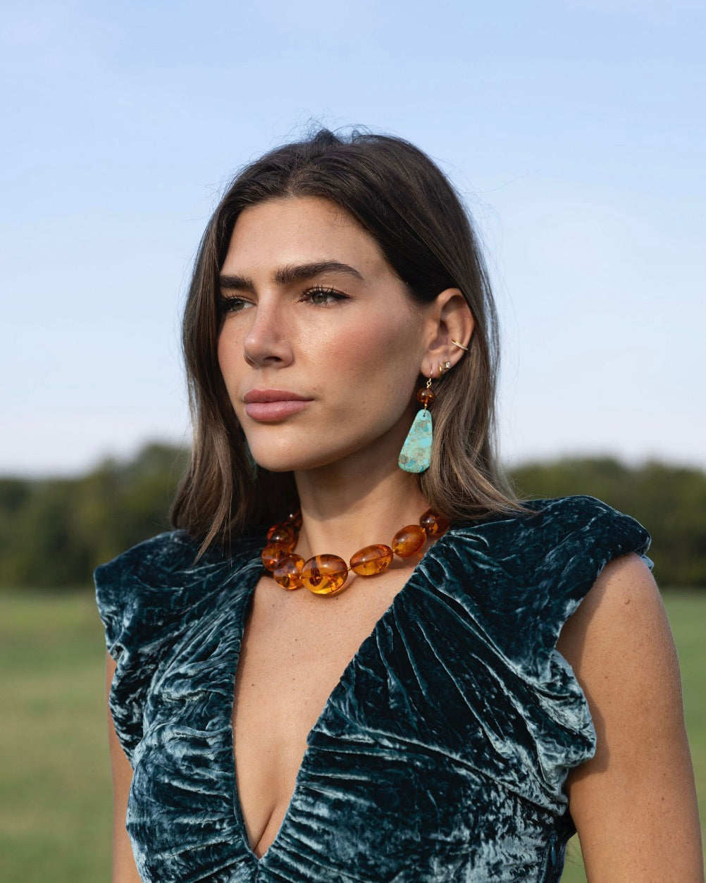 Amber Strand Necklace