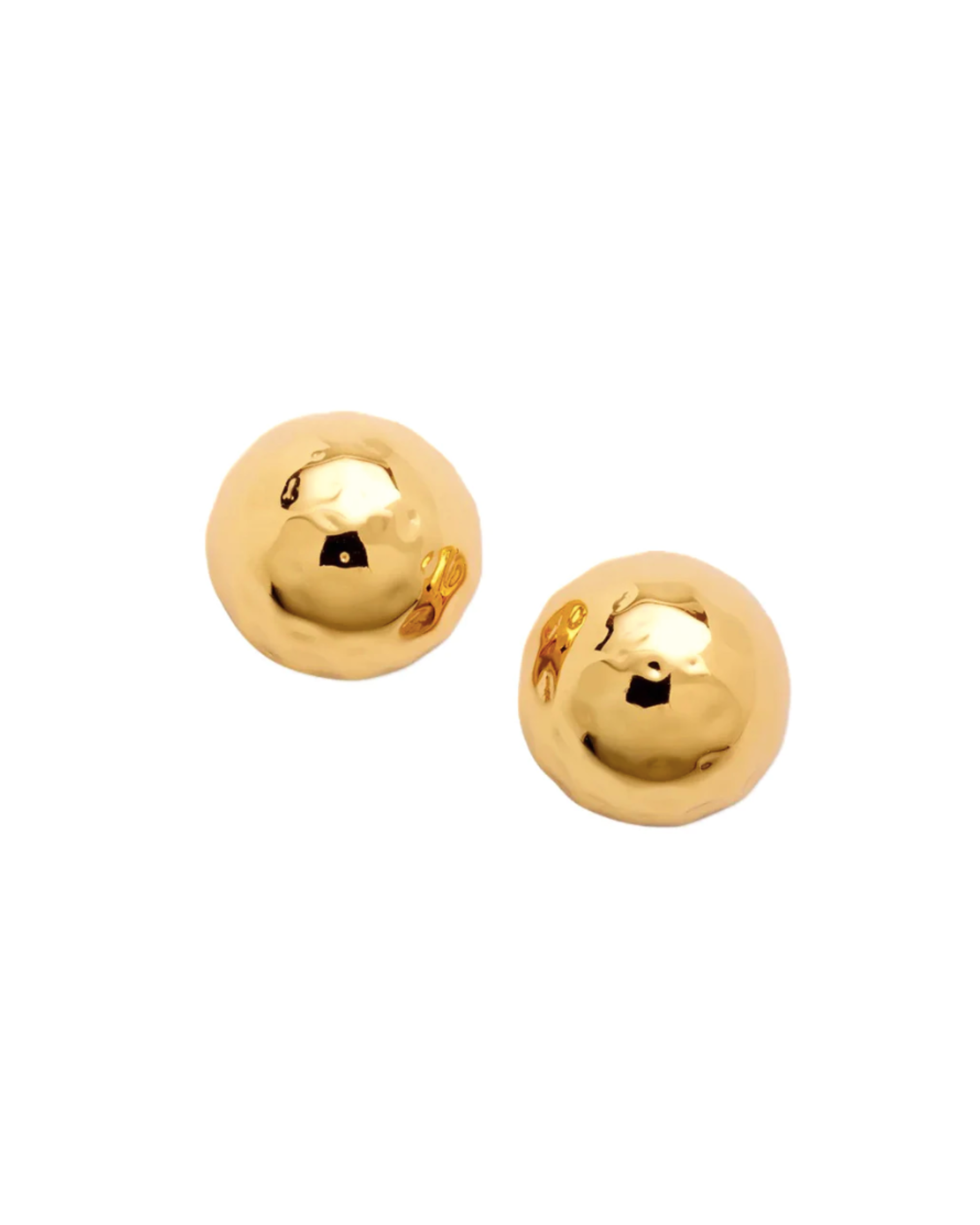 Hammered Gold Tiny Studs