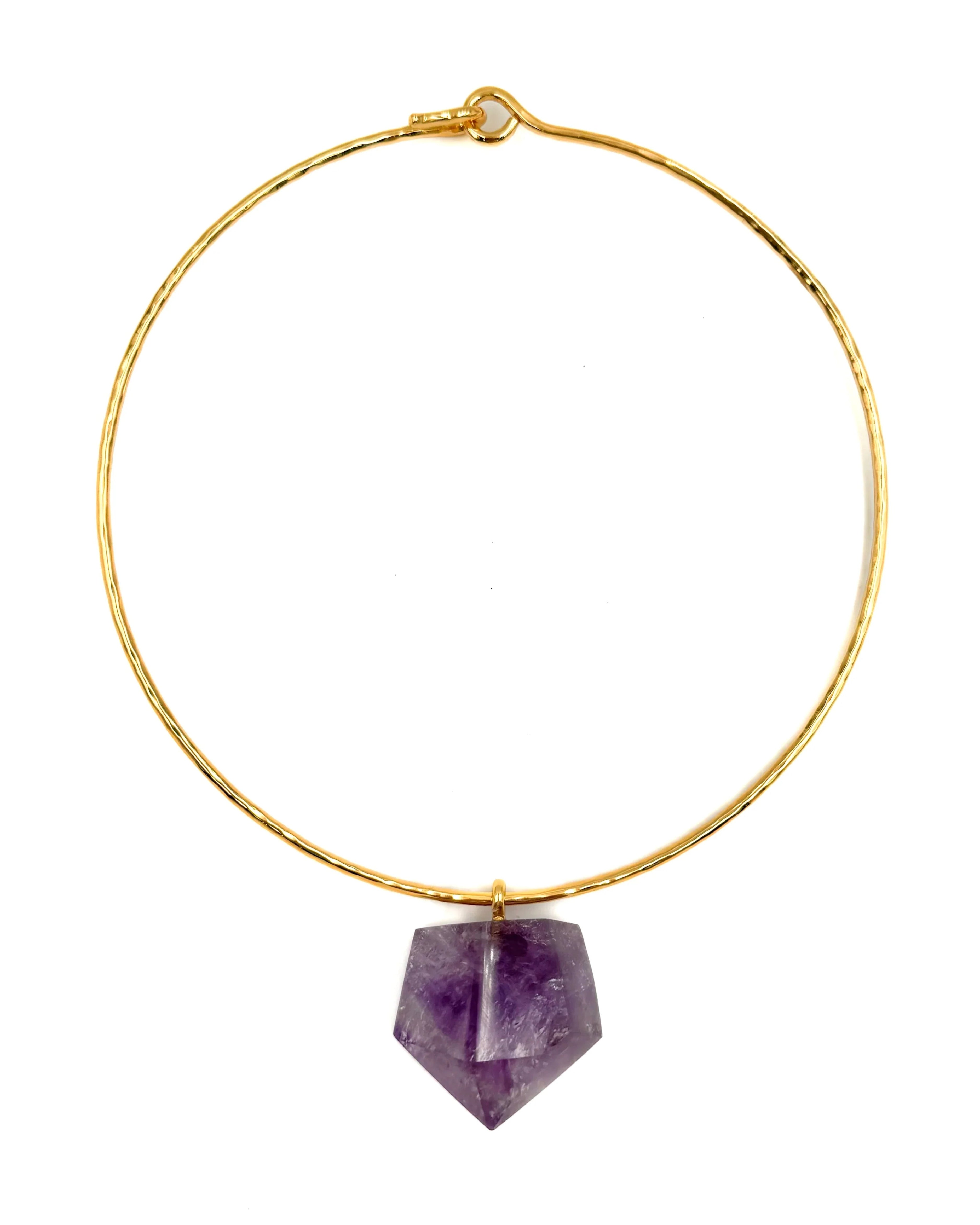 Amethyst Gemstone Collar Necklace