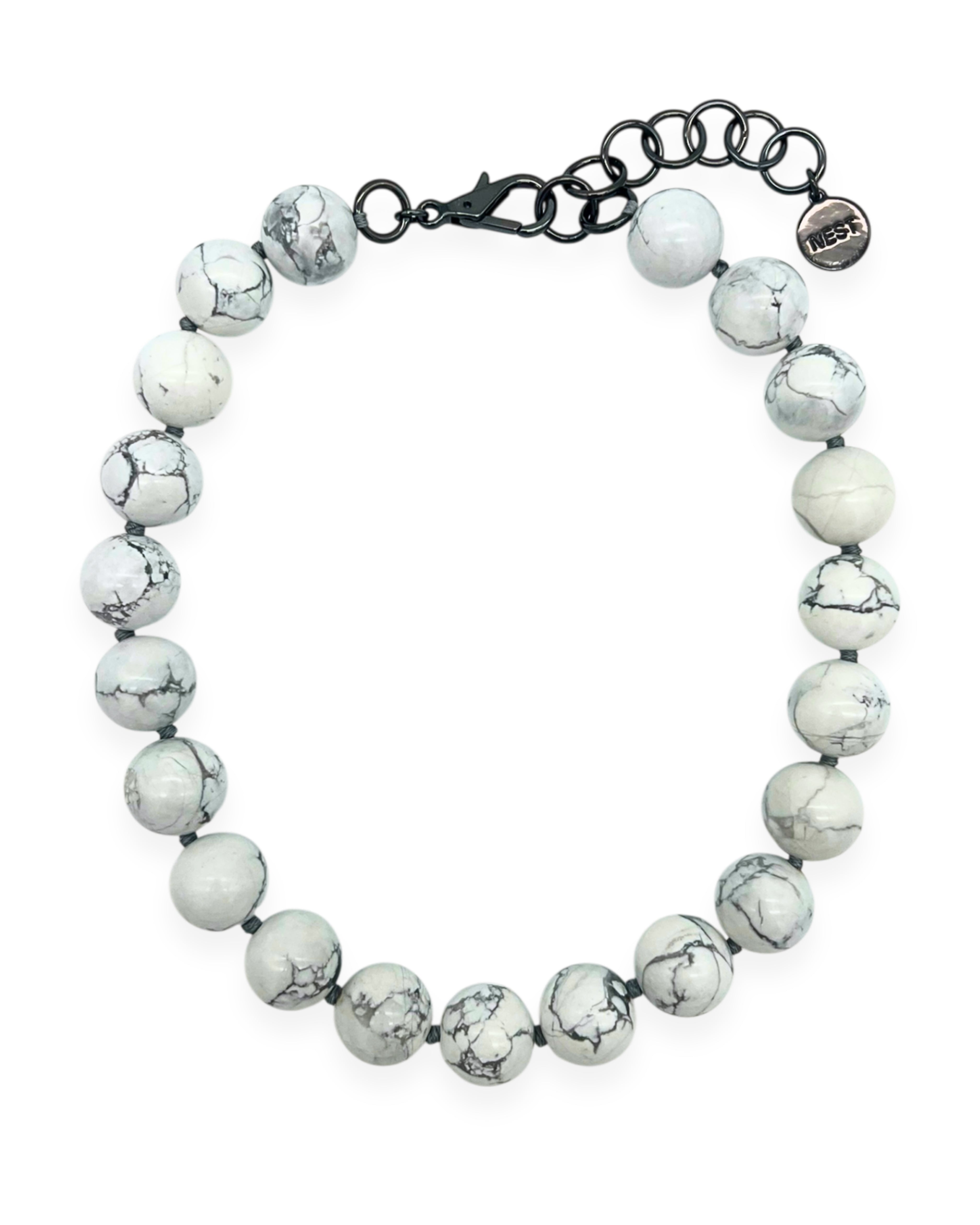 White Howlite Statement Necklace